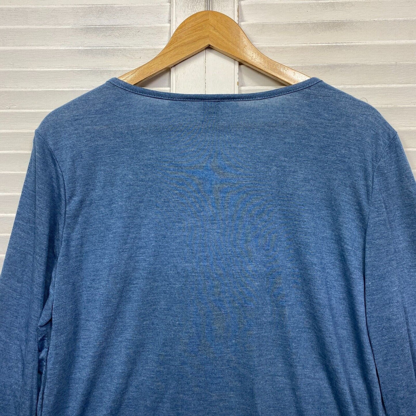 Emery Rose Top Size 2XL Plus Blue Long Sleeve Ladies Blouse