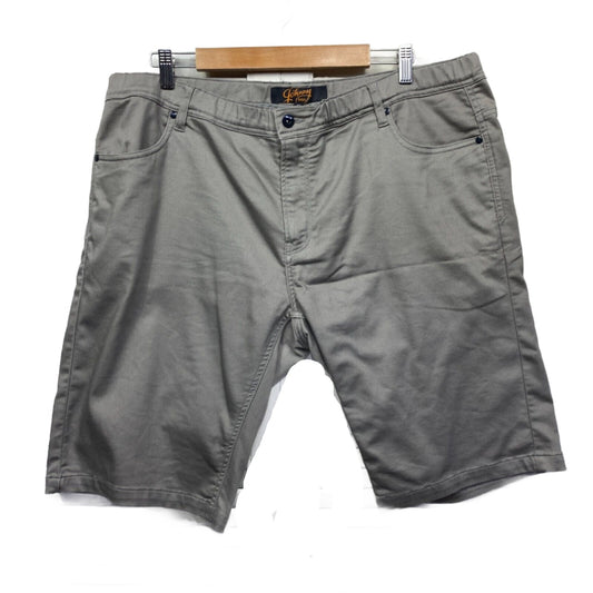 Johnny Bigg Shorts Mens 40 Plus Bermuda Pockets Zip Fly Casual Grey Big Tall