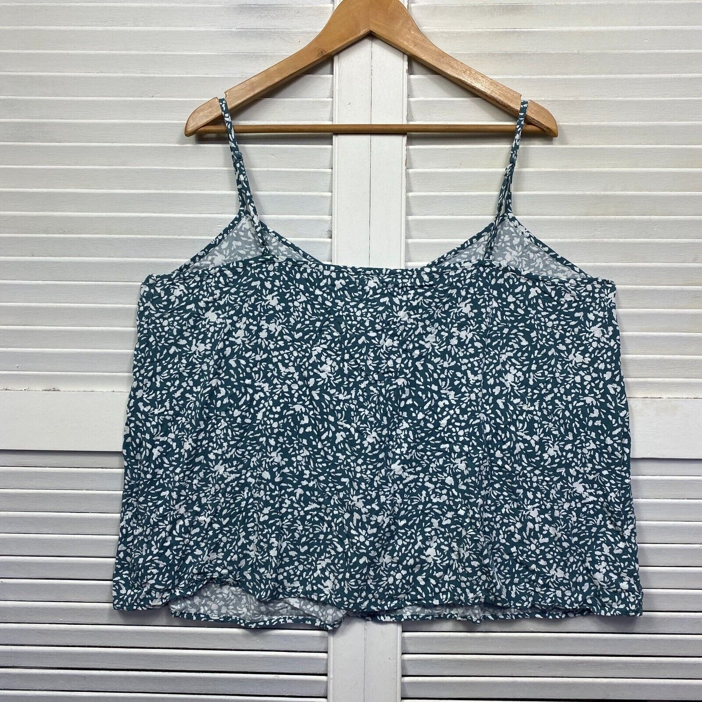 Target Top Size 20 Plus Sleeveless Tank Blue White Floral Adjustable