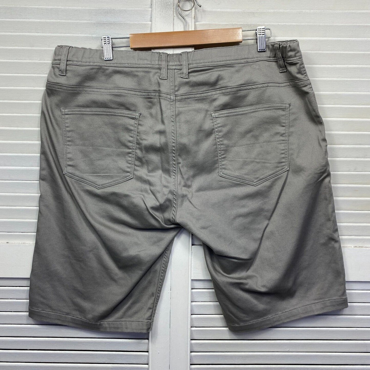 Johnny Bigg Shorts Mens 40 Plus Bermuda Pockets Zip Fly Casual Grey Big Tall