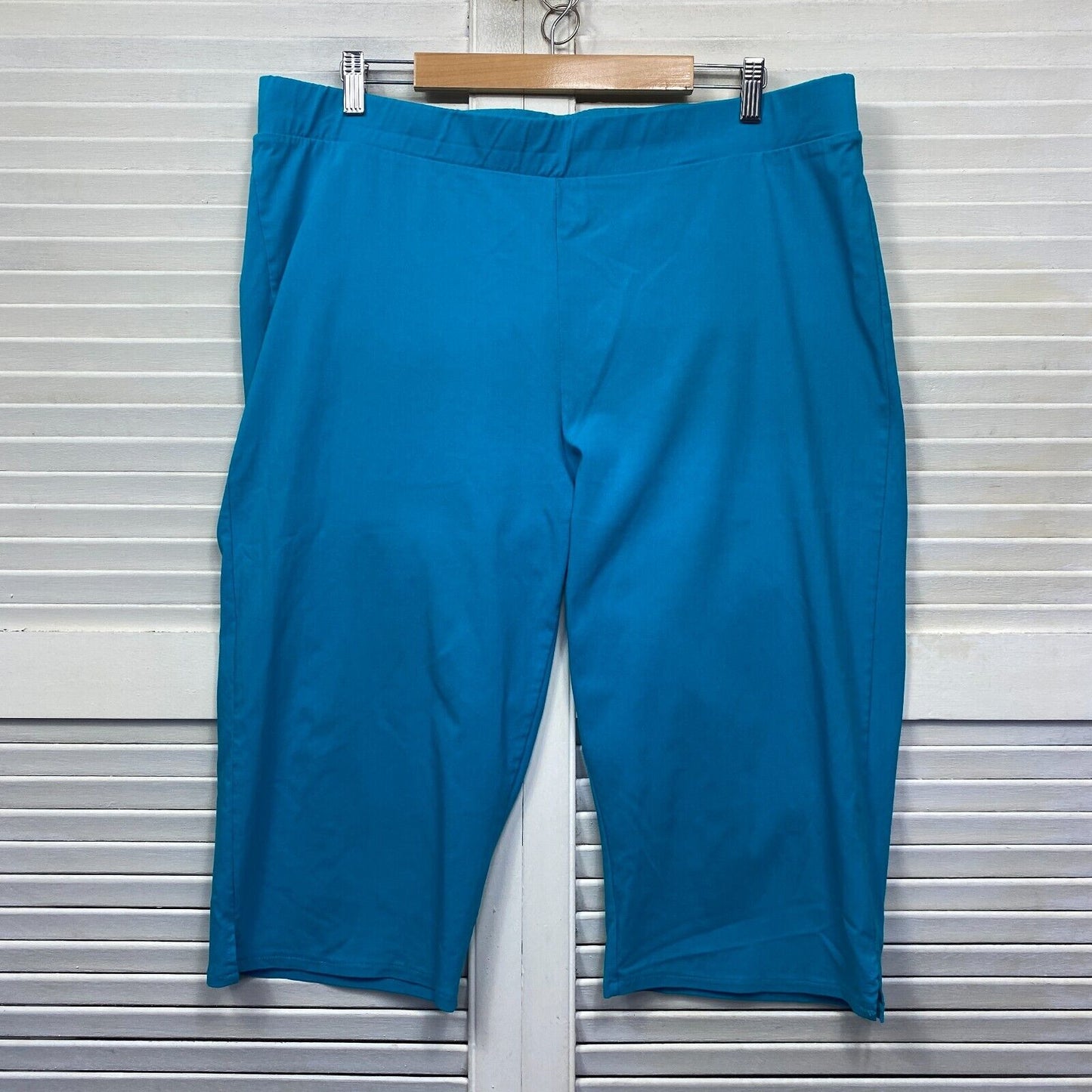 Millers Pants Size 22 Plus Cropped Blue Stretch 3/4 Length