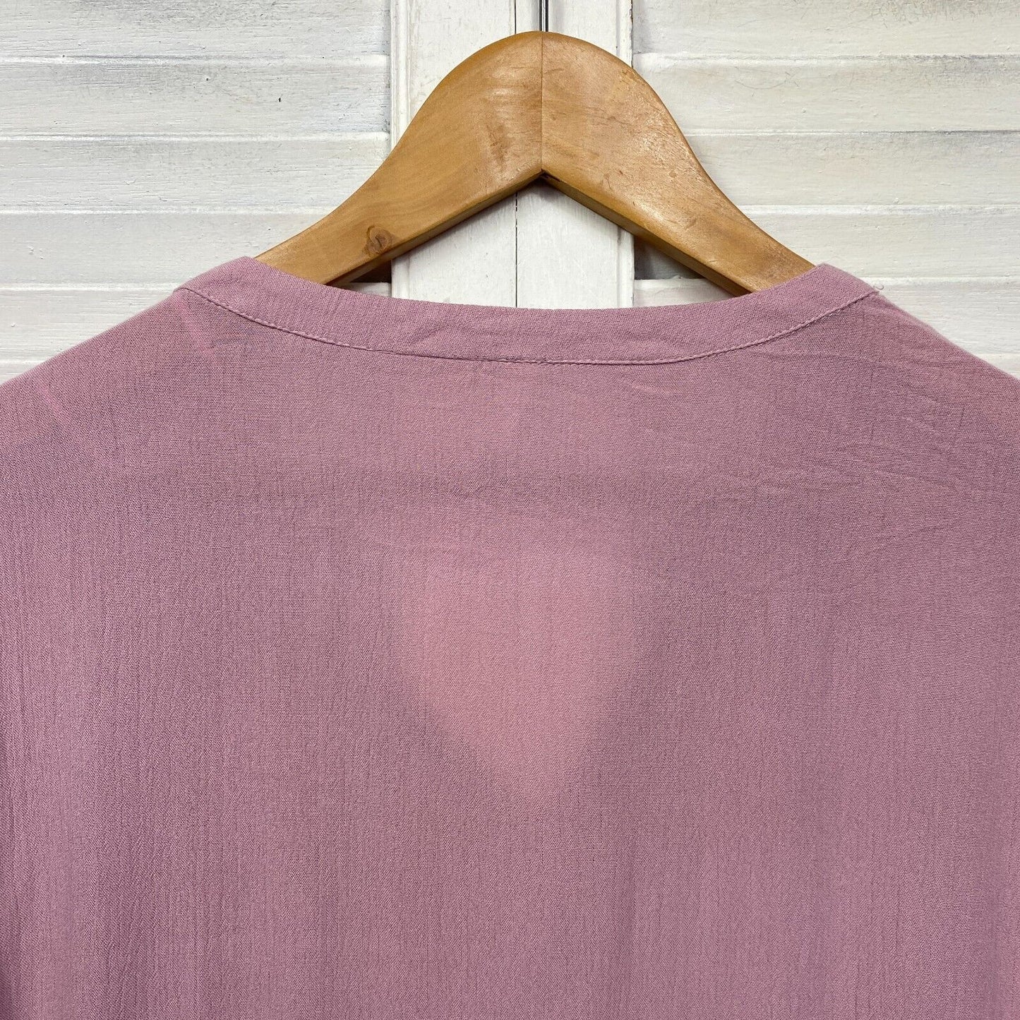 & Me Top Size 14 Pink Long Sleeve Crochet Viscose