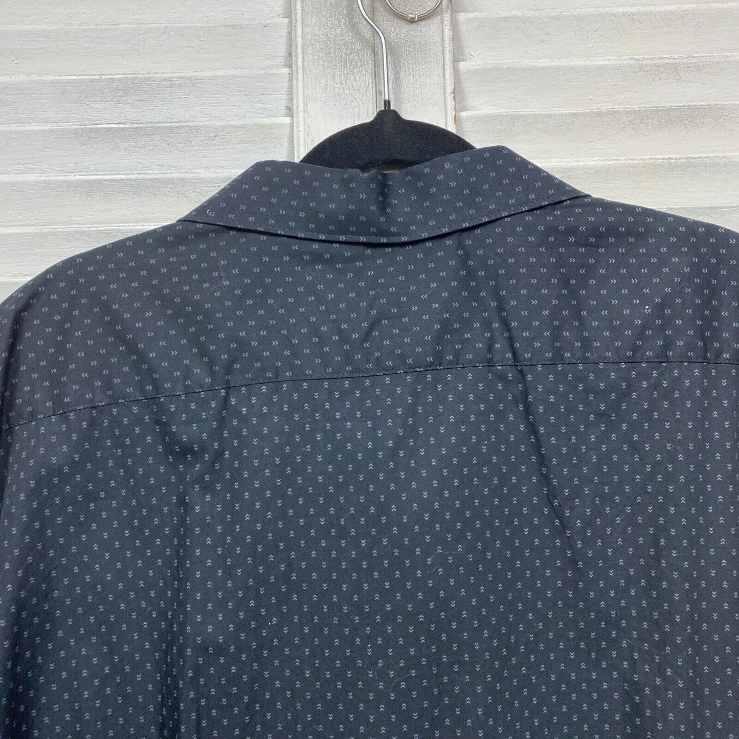 Target Mens Shirt Size 3XL Plus 47/48 Black Short Sleeve Big Tall Preloved