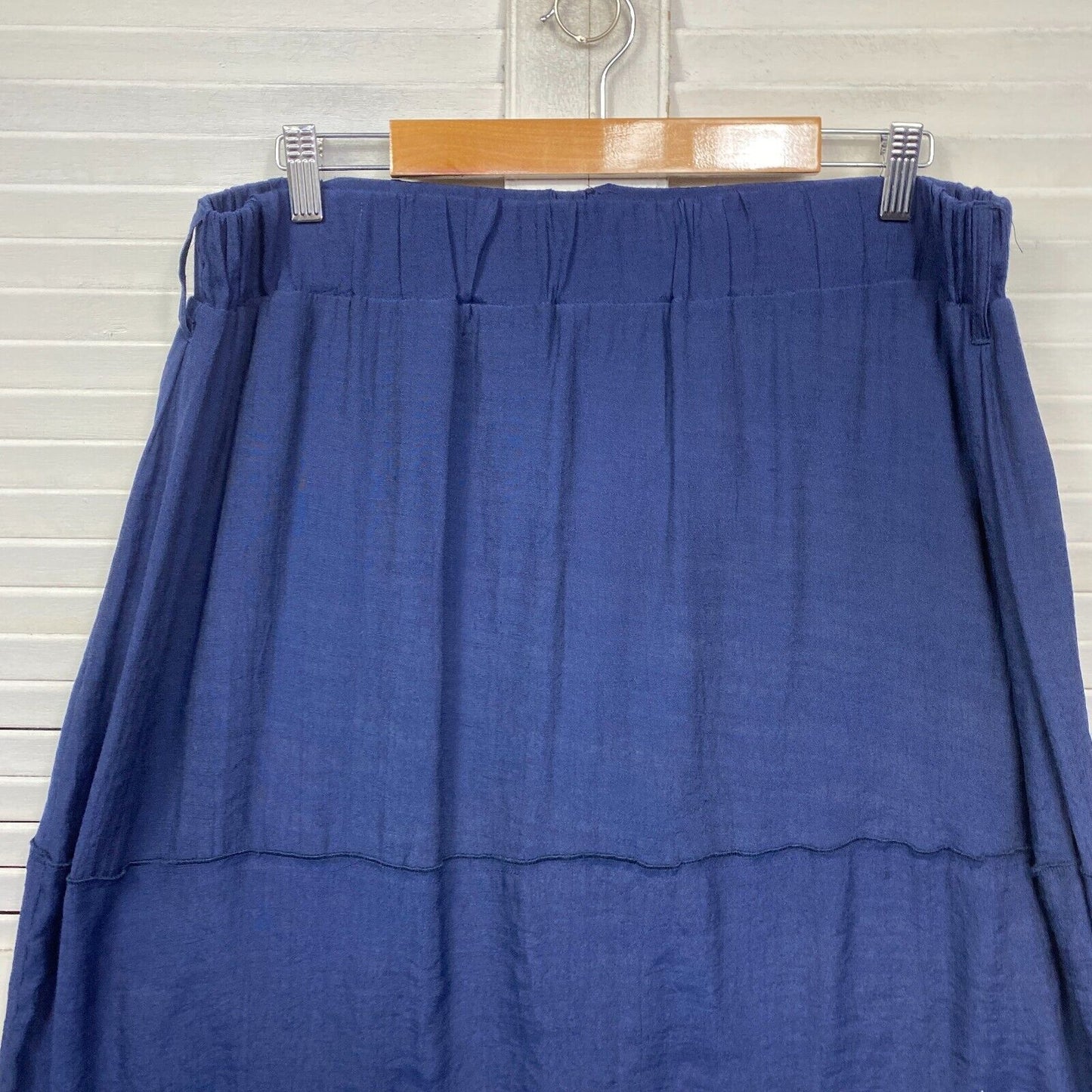 Millers Maxi Skirt Size Large Blue Navy Elastic Waist Long Viscose