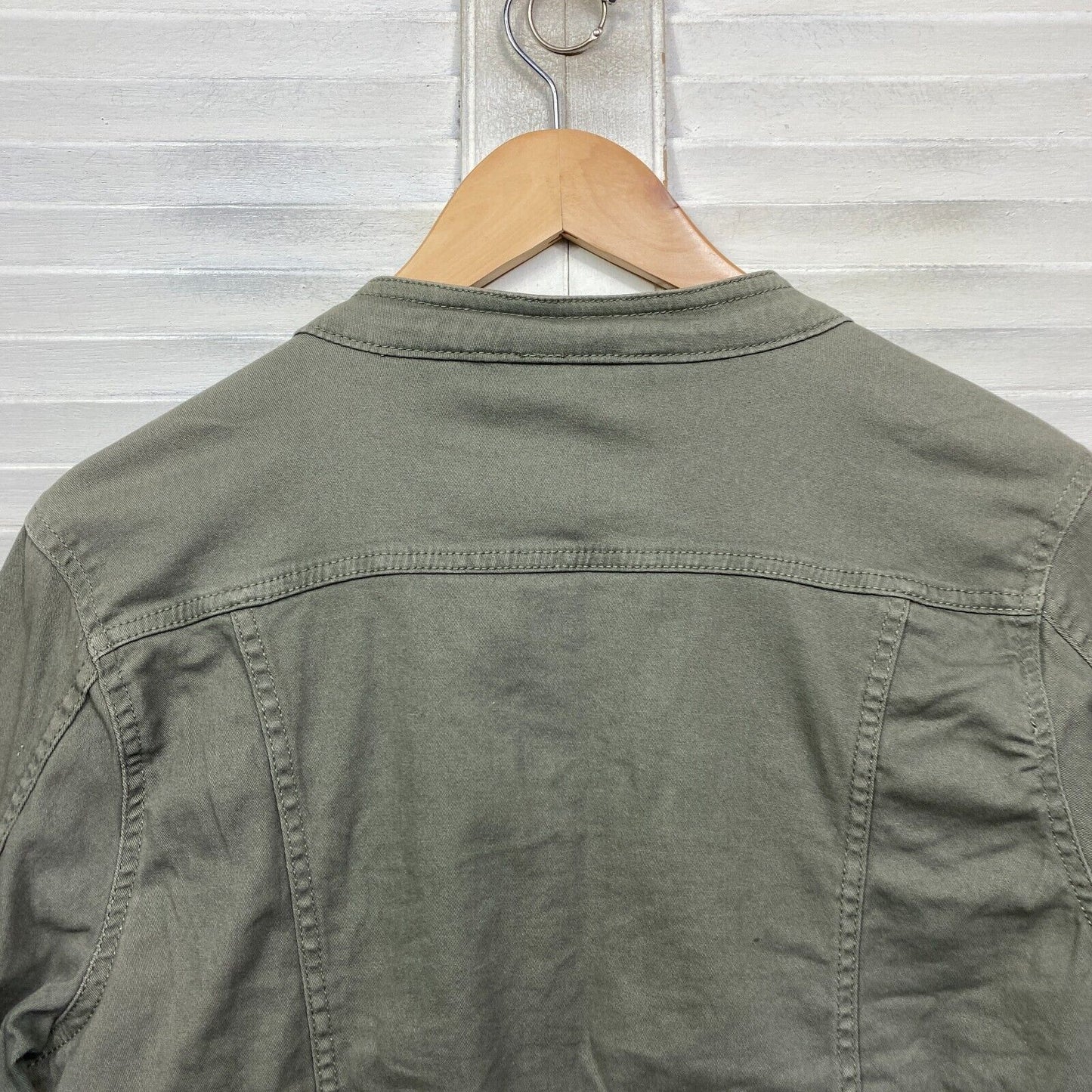 Katies Jacket Top Size 16 Green Button Up Long Sleeve Shacket