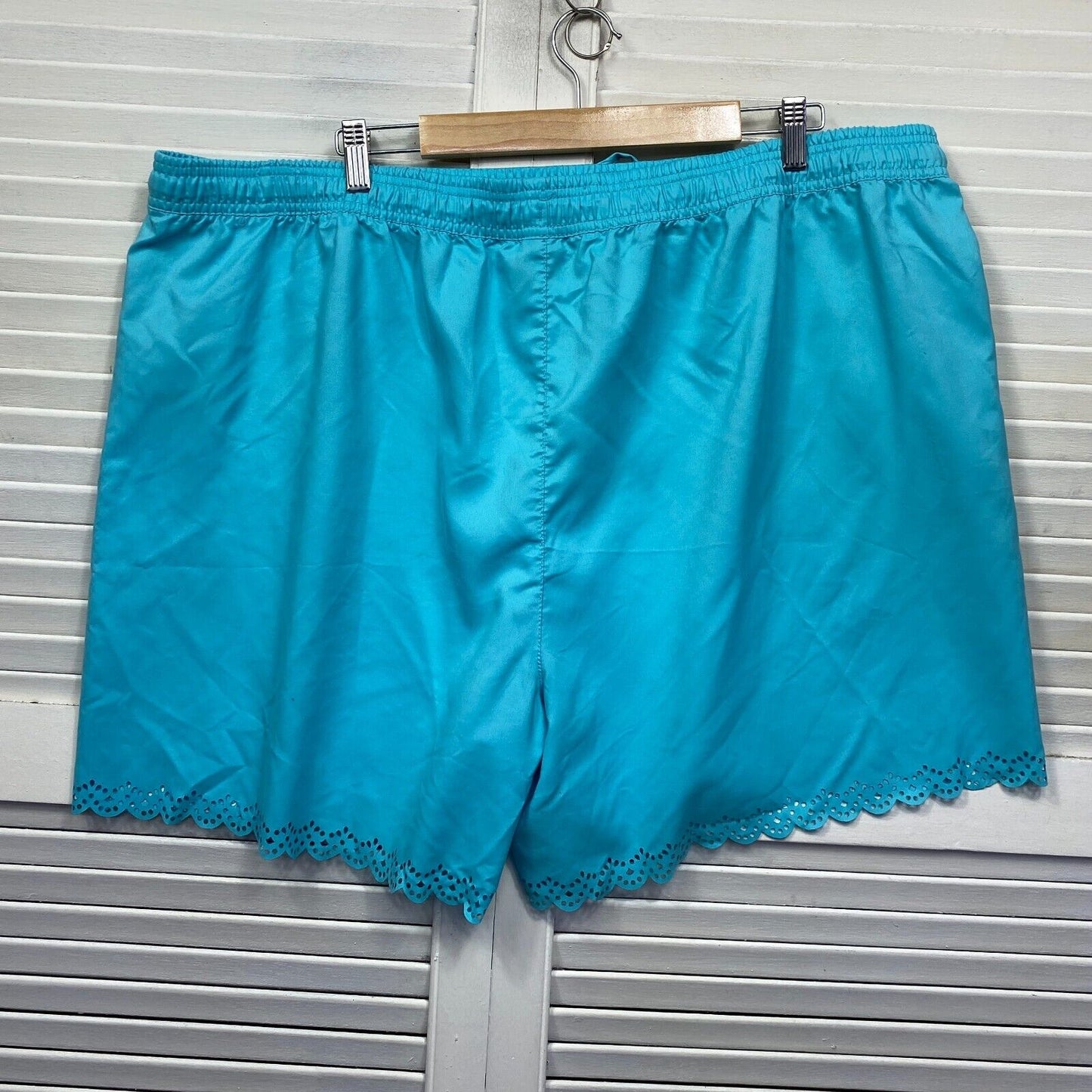 Edited Swim Shorts Size 26 Plus Blue Drawstring Waist Ladies Beach Surf