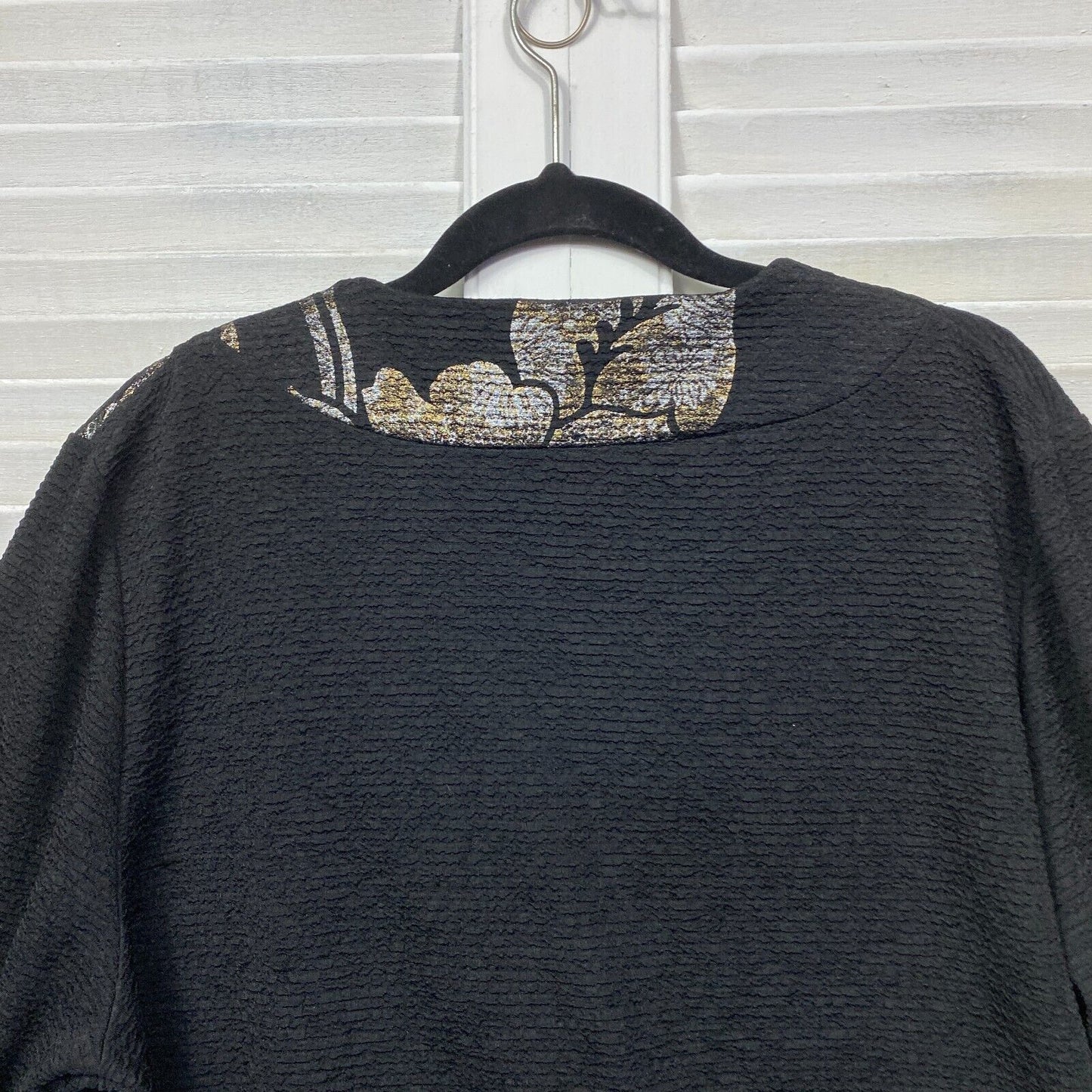 Taking Shape Top Jacket Size 16 Small Plus Black Gold Occasional Evening