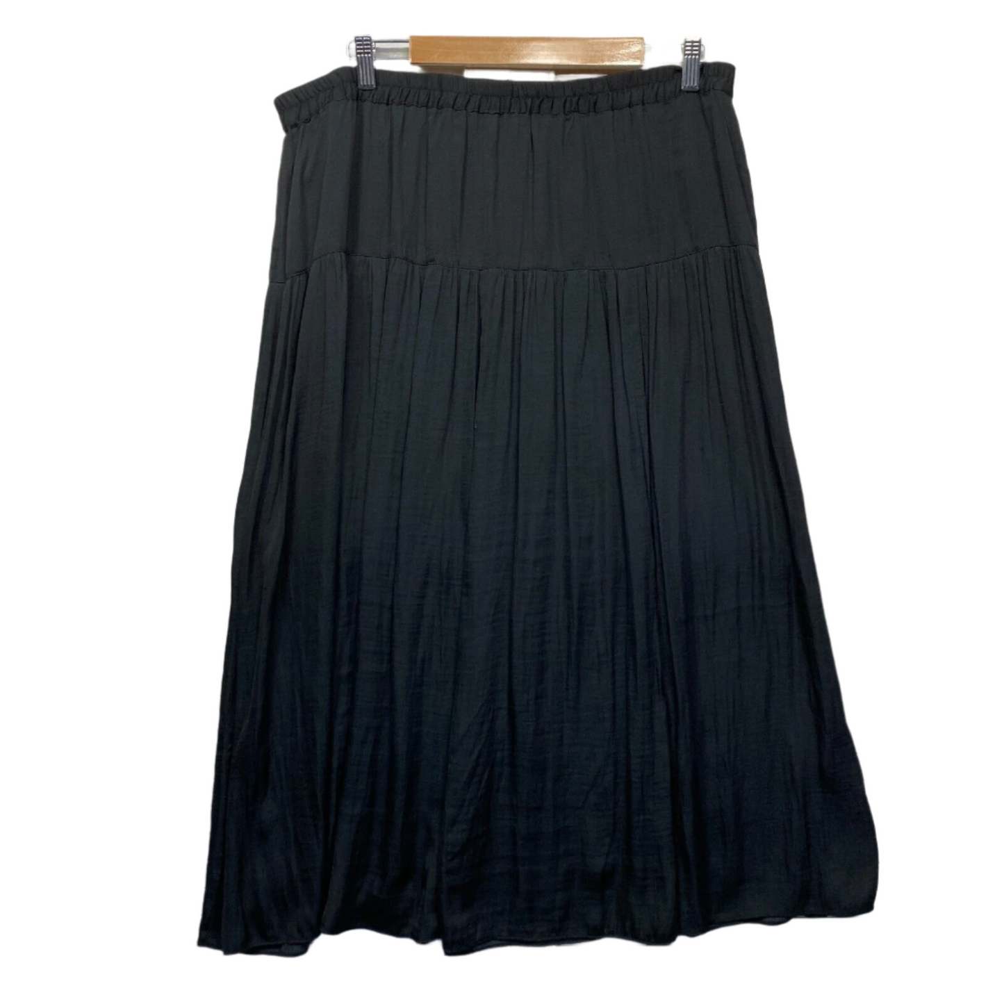 Hammock & Vine Maxi Skirt Size 16 Plus Black Midi Length