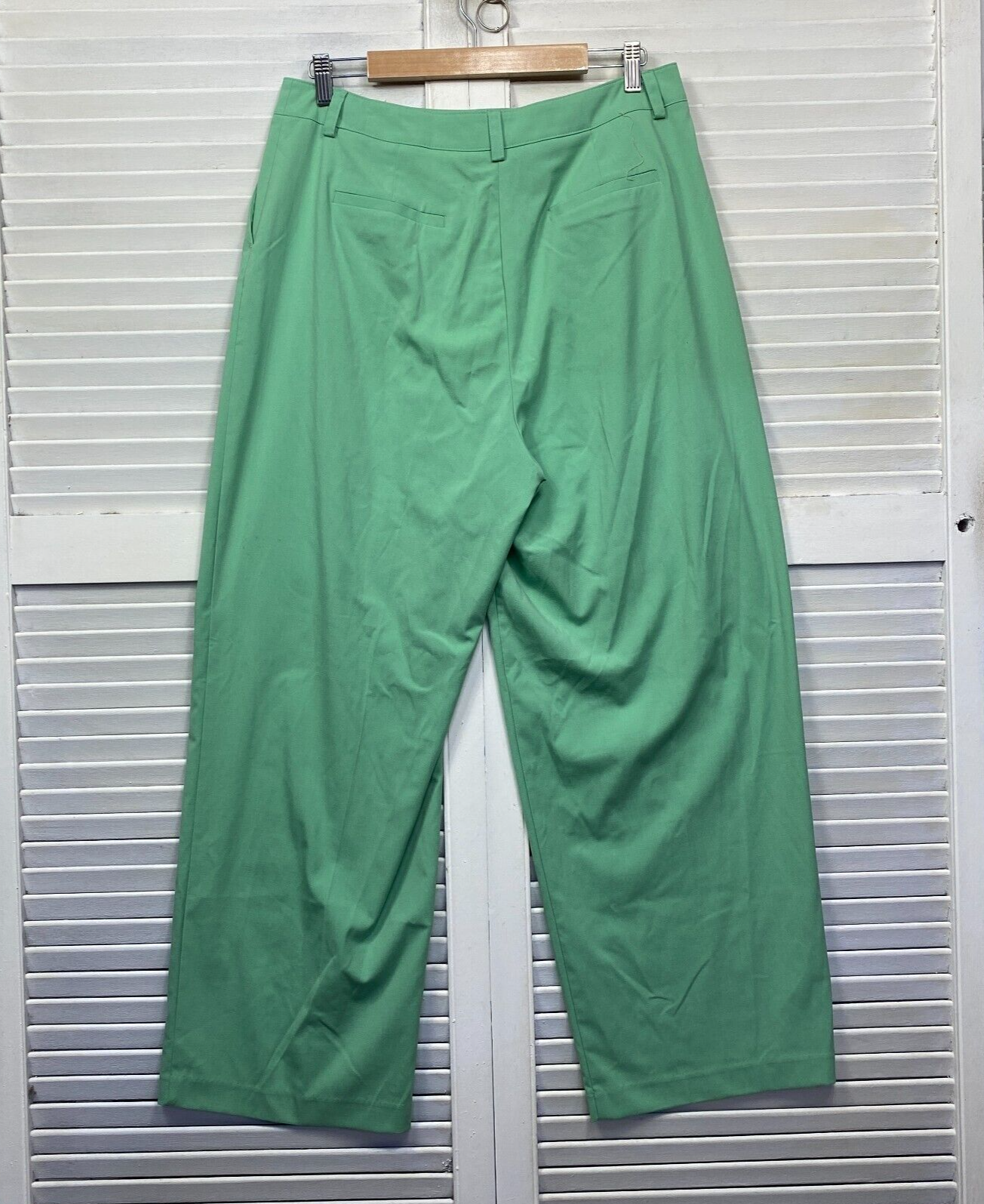 Lily Loves Pants Size 14 Green Pockets Pleated Full Length