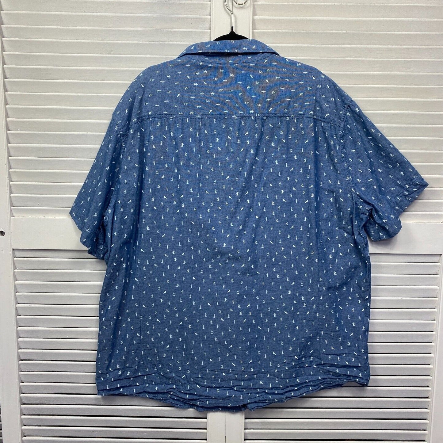 Johnny Bigg Shirt Size 3XL Blue Button Up Short Sleeve