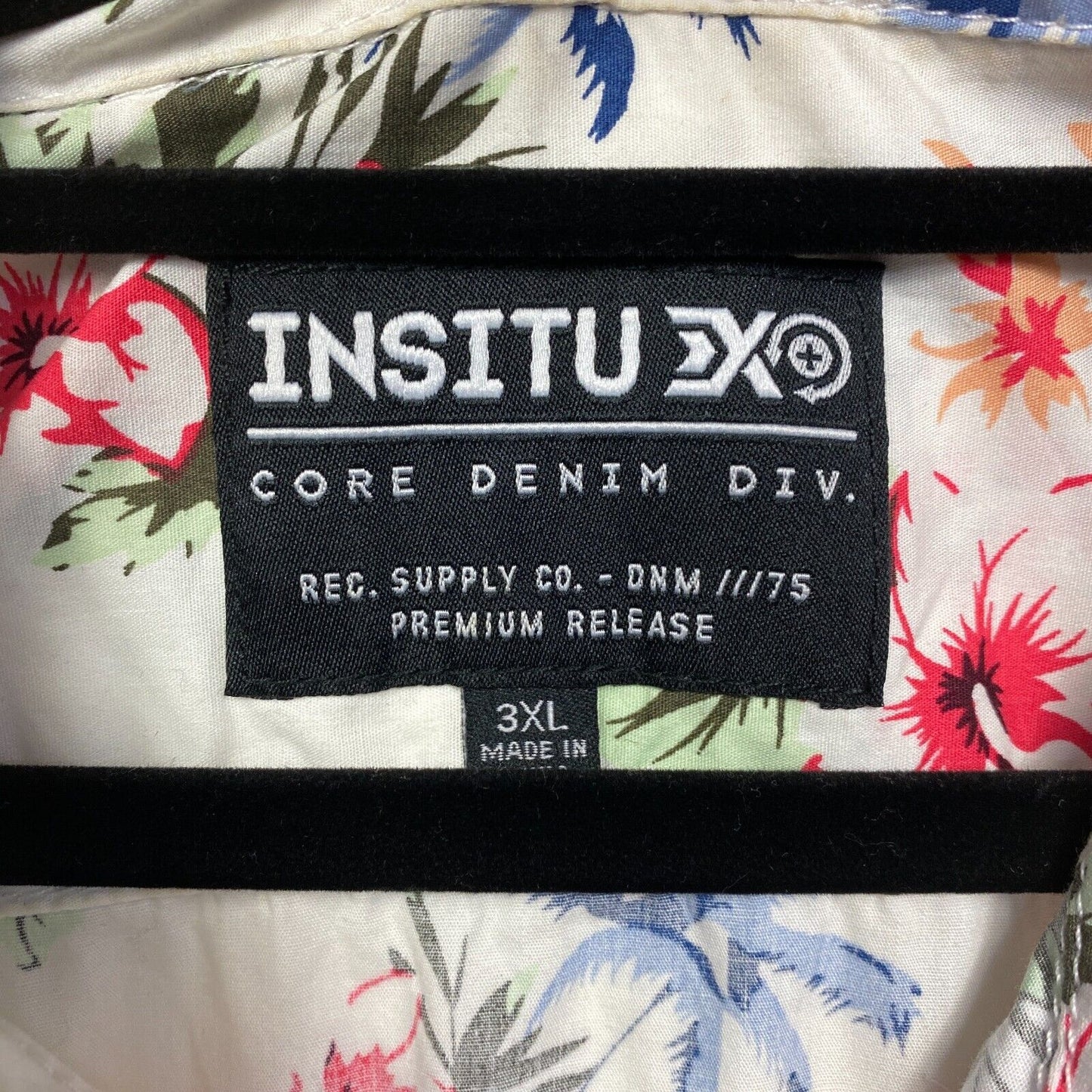 Insitu Shirt 3XL Plus White Floral Short Sleeve Tropical Holiday Cruise