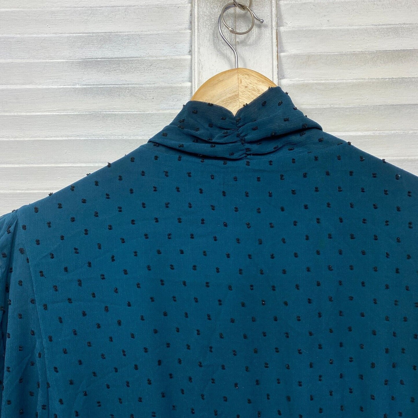 City Chic Dress Size 20 Plus Green Teal Long Sleeve Knee Length Sheer Overlay