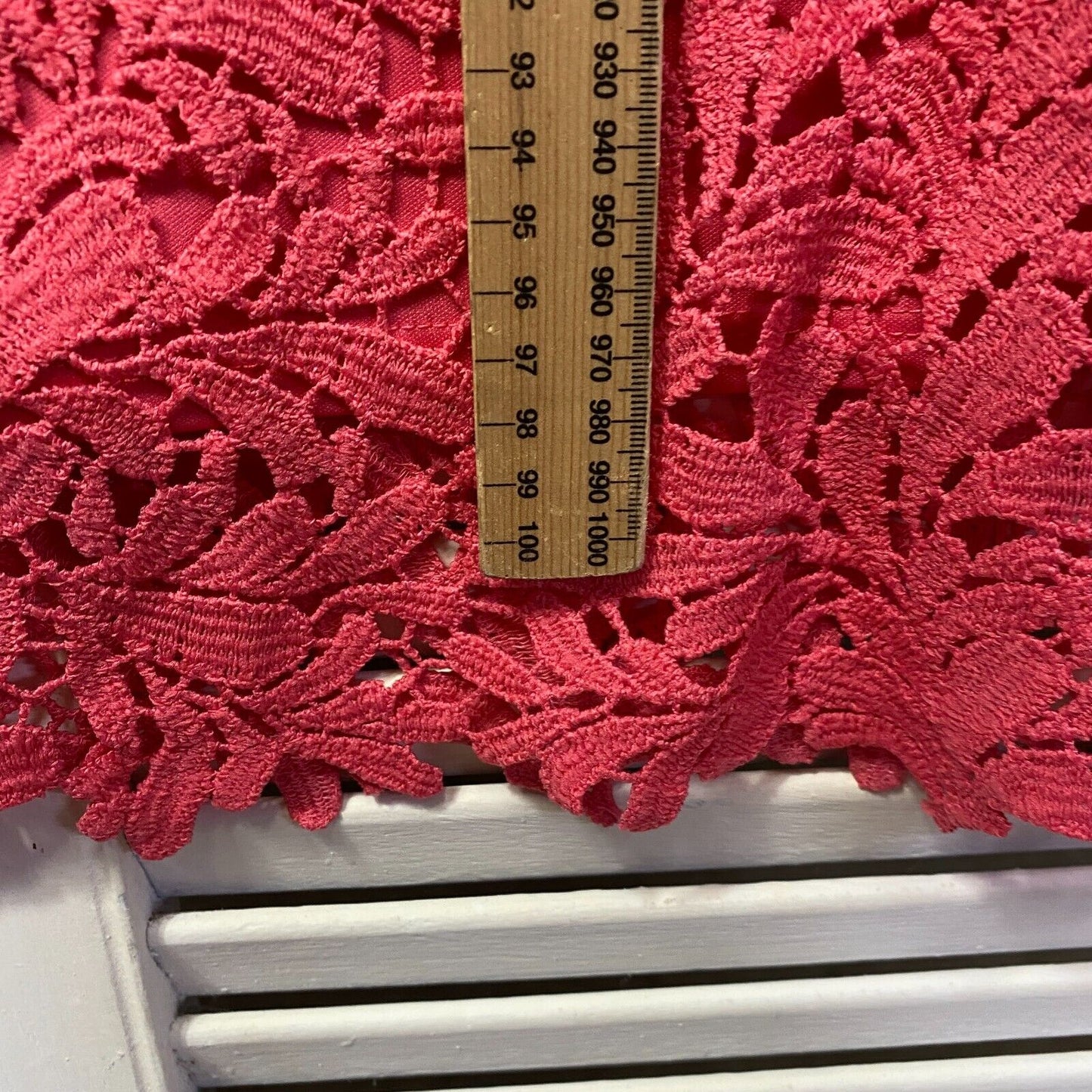 Millers Dress  Size 18 Plus Coral Lace Crochet Overlay Sleeveless Cocktail Occassion Preloved