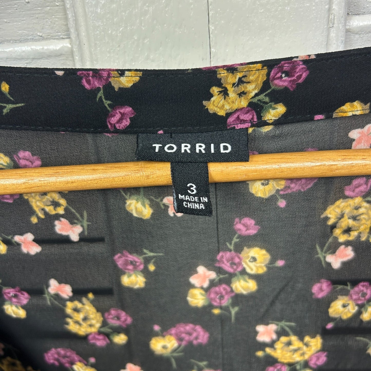 Torrid Dress Size 3 20 22 Long Sleeve Black Floral Sheer