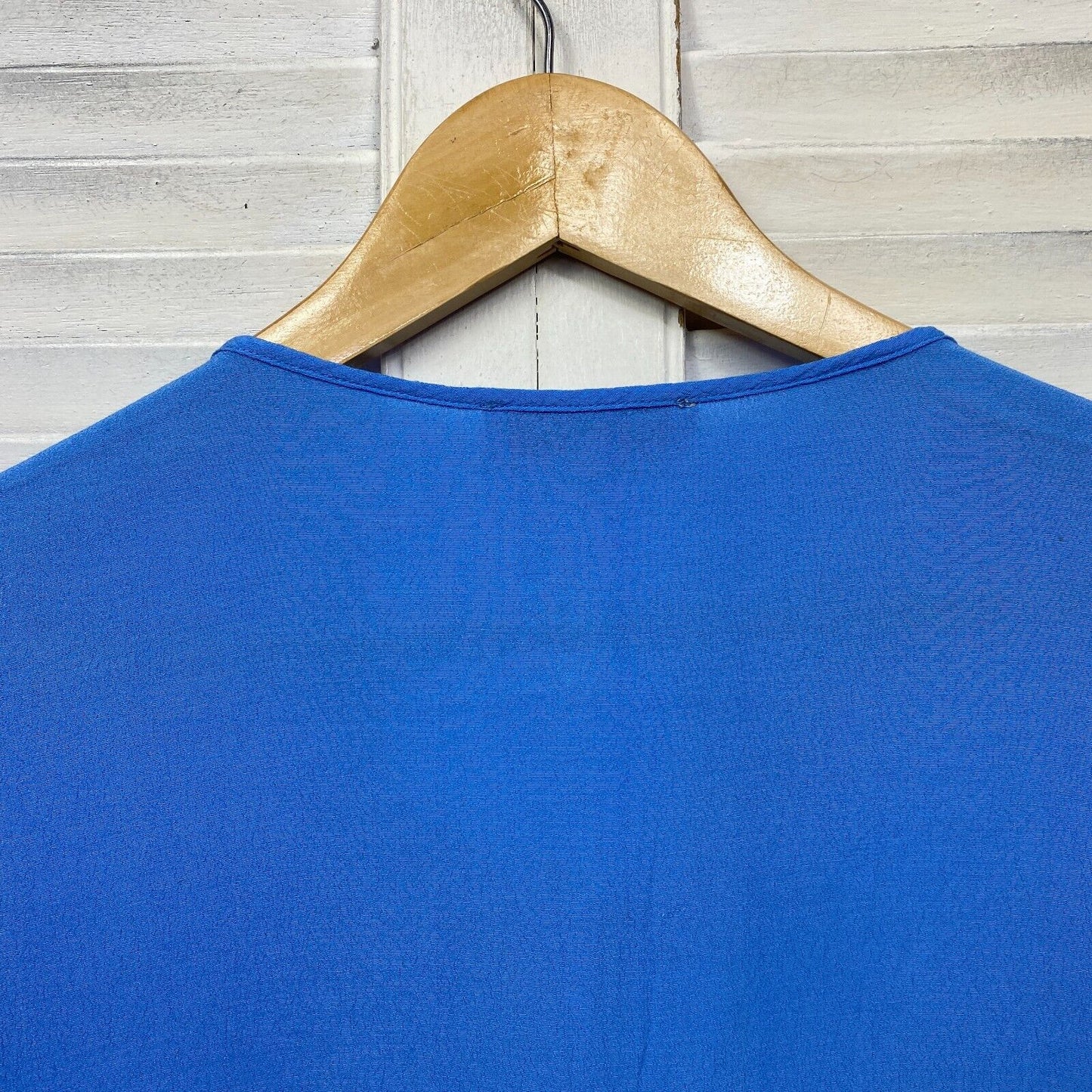 Diana Ferrari Top Size 14 Blue Short Sleeve Viscose