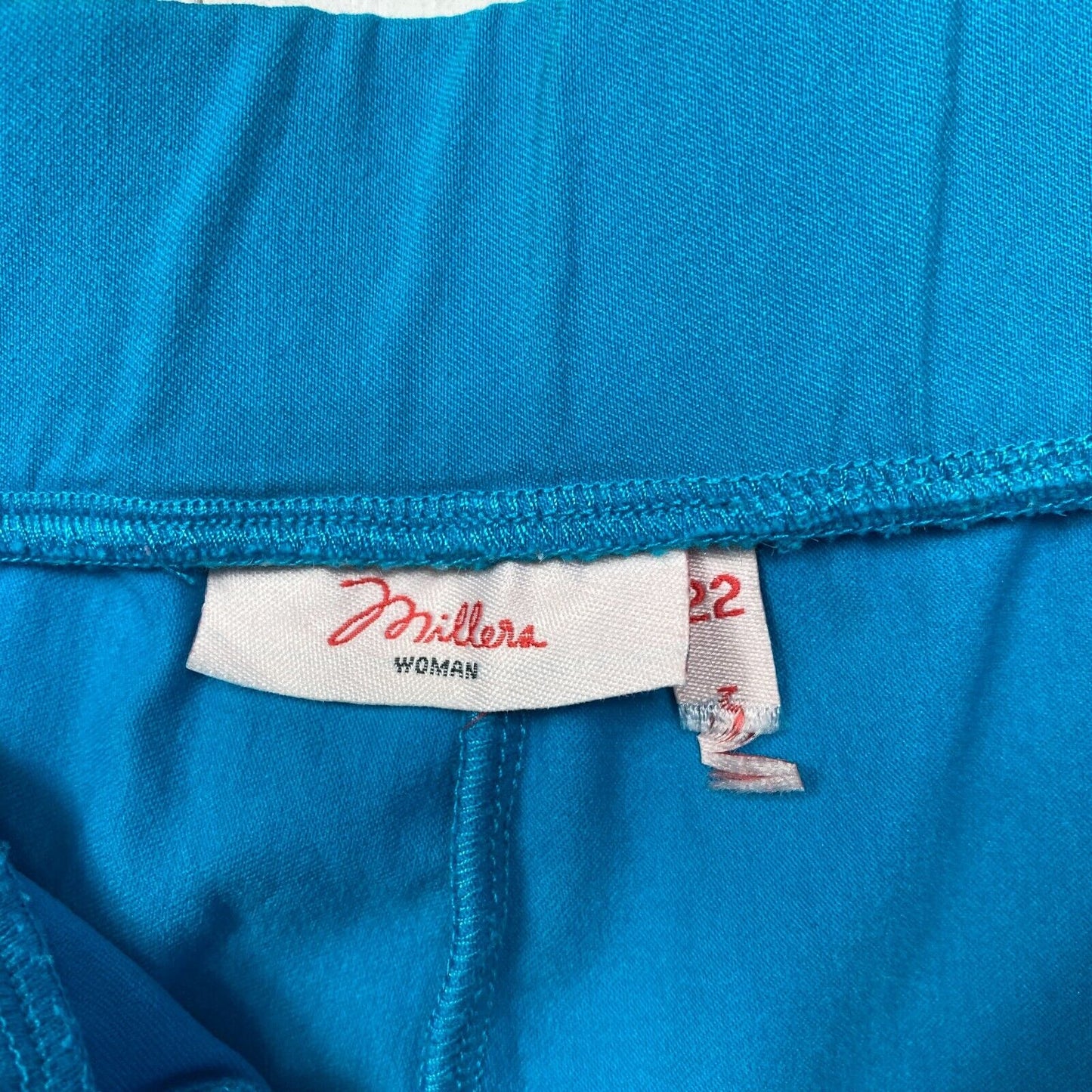 Millers Pants Size 22 Plus Cropped Blue Stretch 3/4 Length