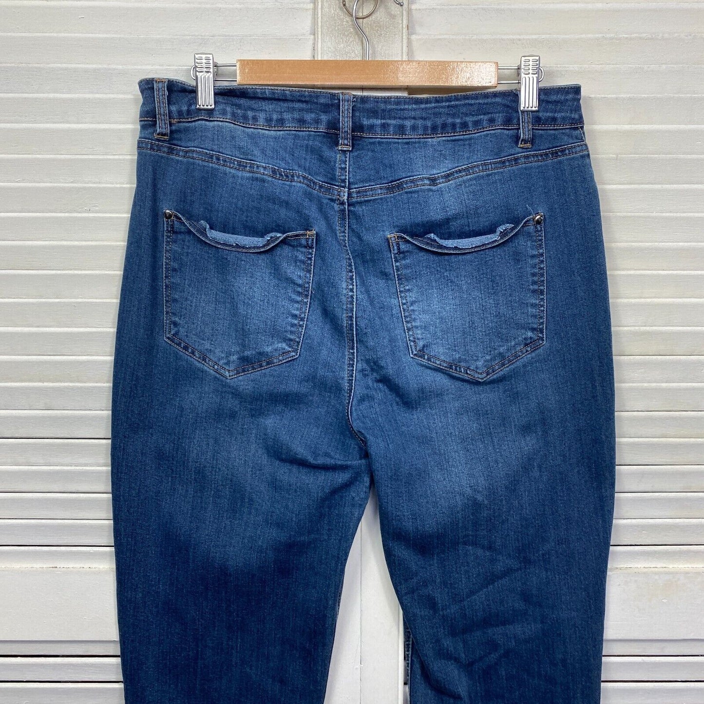 Betty Basics Jeans Size 14 Blue Denim Straight Leg Pockets