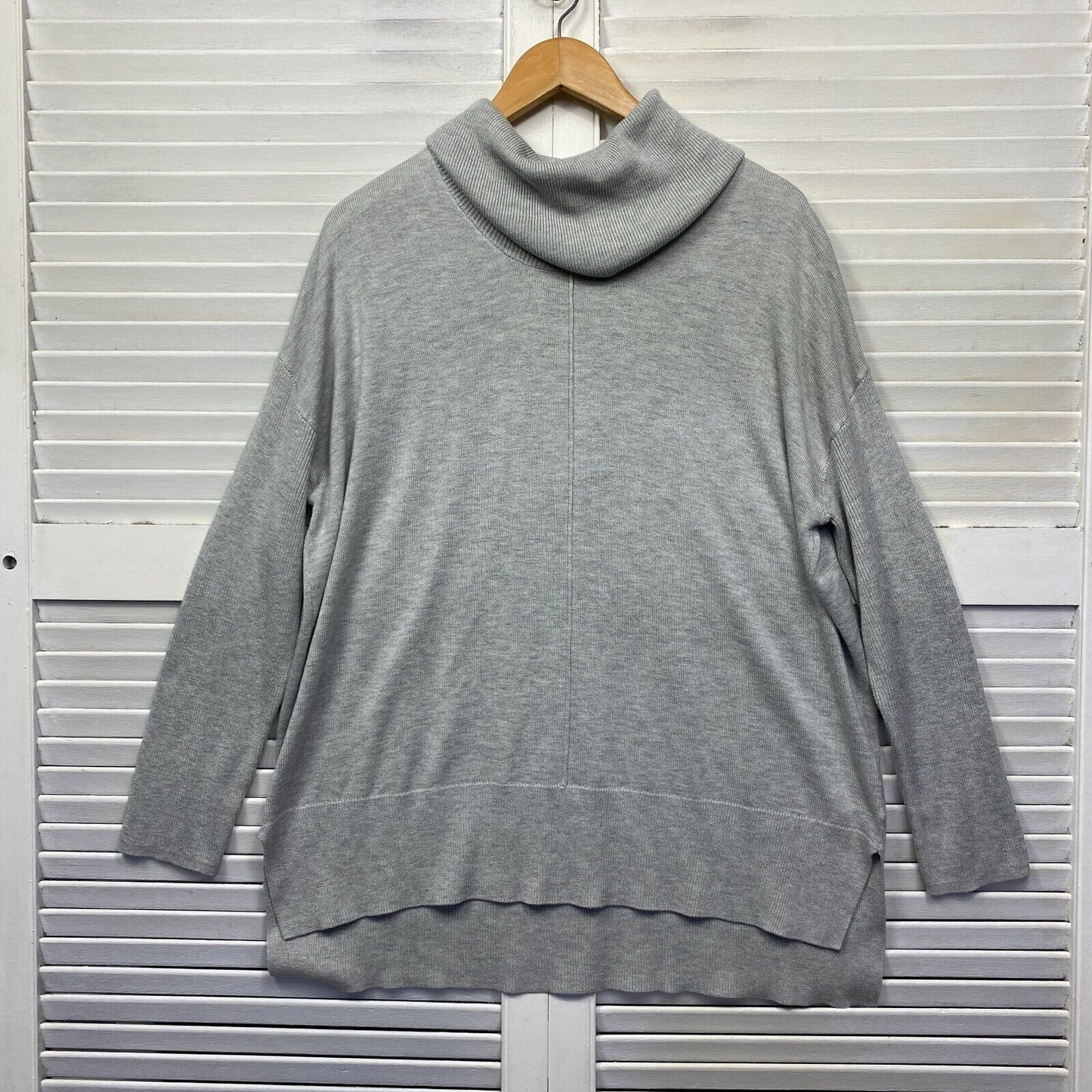 Target Jumper Size Large Grey Wool Blend Cowl Neck