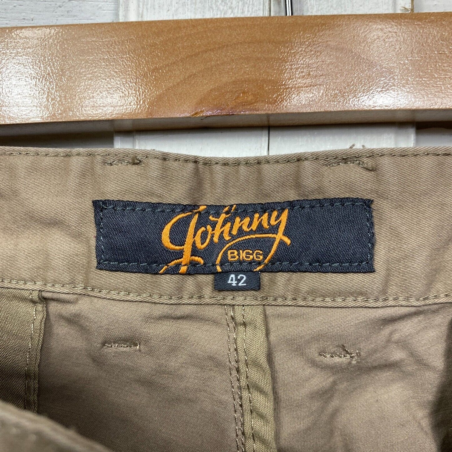 Johnny Bigg Pants Mens 42 Plus Big & Tall Beige Pockets Casual Cotton Preloved