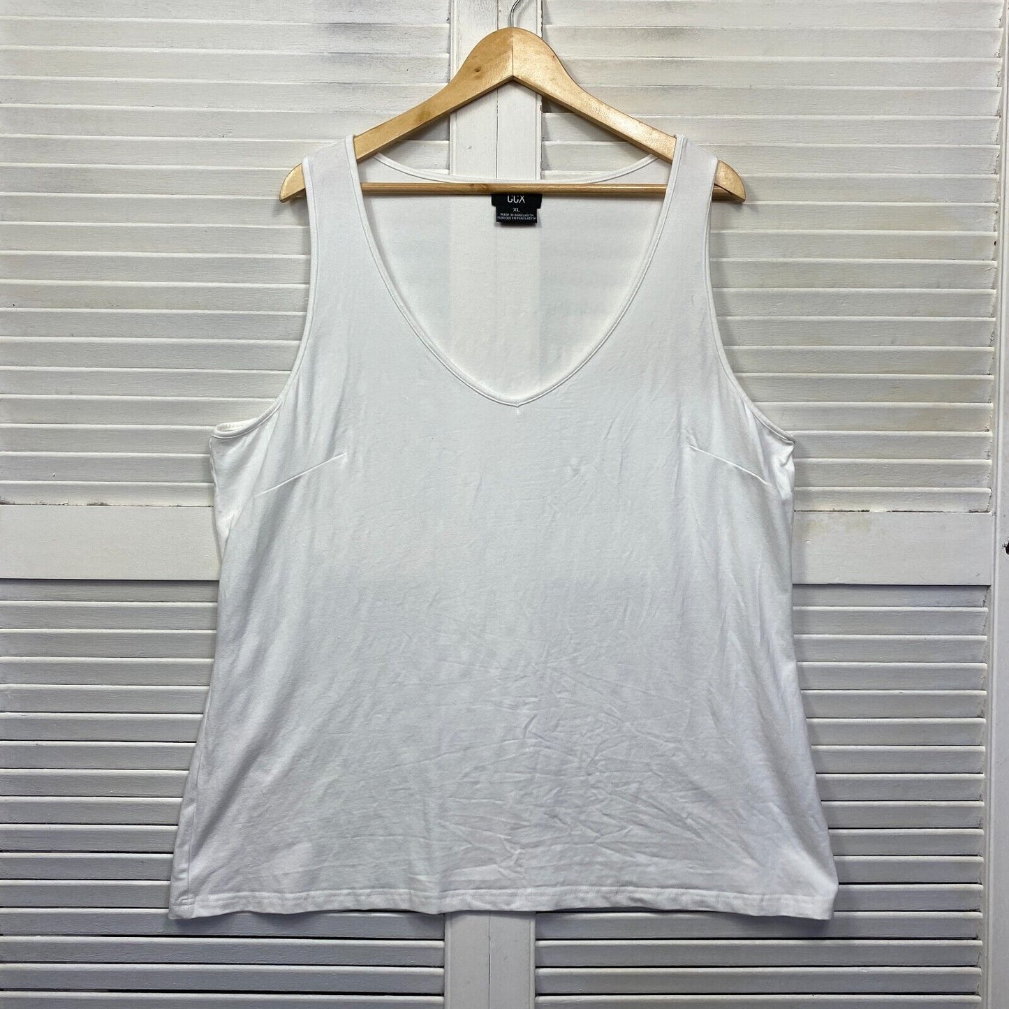 CCX City Chic Tank Top Size 22 XL Plus White Sleeveless