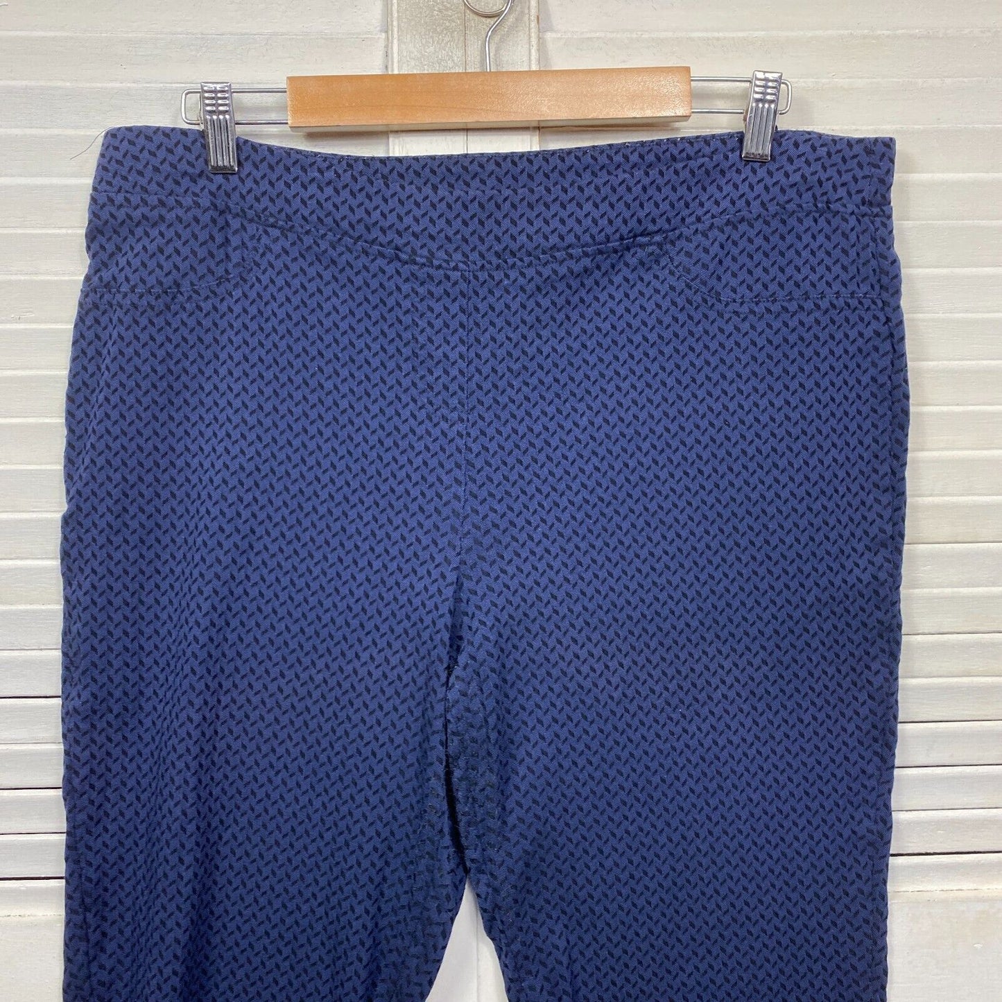 Liz Jordan Pants Size 18 Plus Blue Navy Pull On Ankle