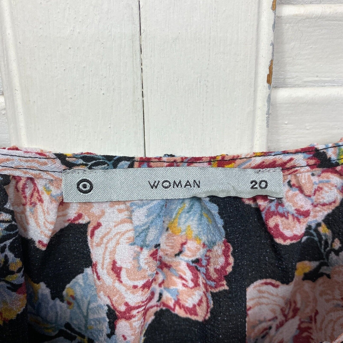 Target Top Size 20 Plus Floral Multicoloured Long Sleeve