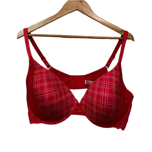 Edited Bra Size 22DD Red Moulded Cup