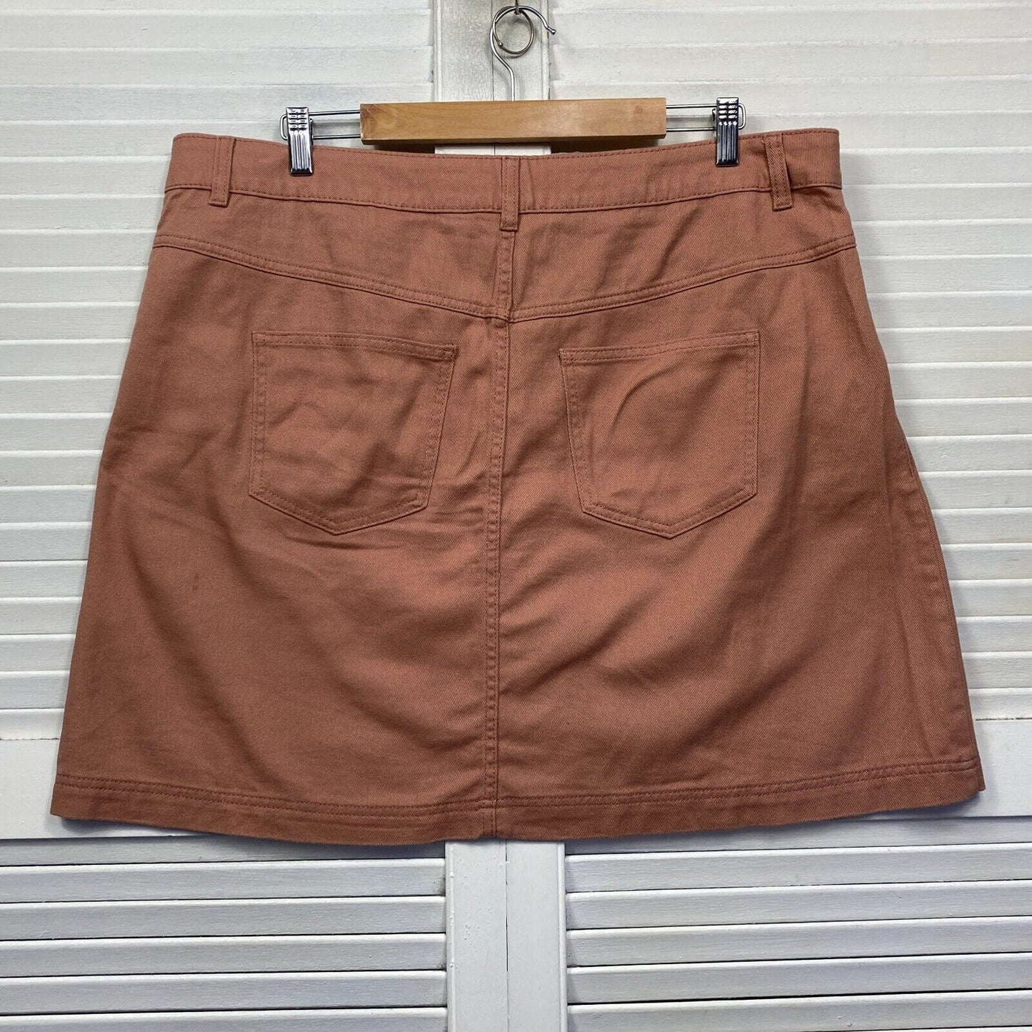 Anko Skirt Size 18 Plus Mini Beige Cotton Short Length