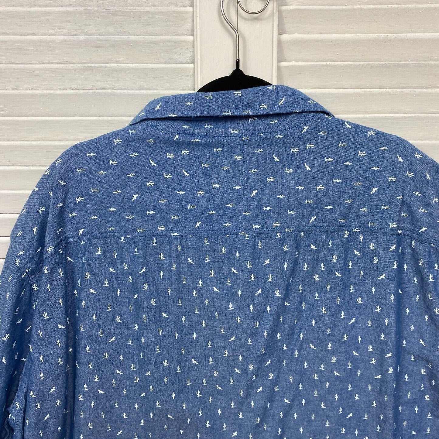 Johnny Bigg Shirt Size 3XL Blue Button Up Short Sleeve