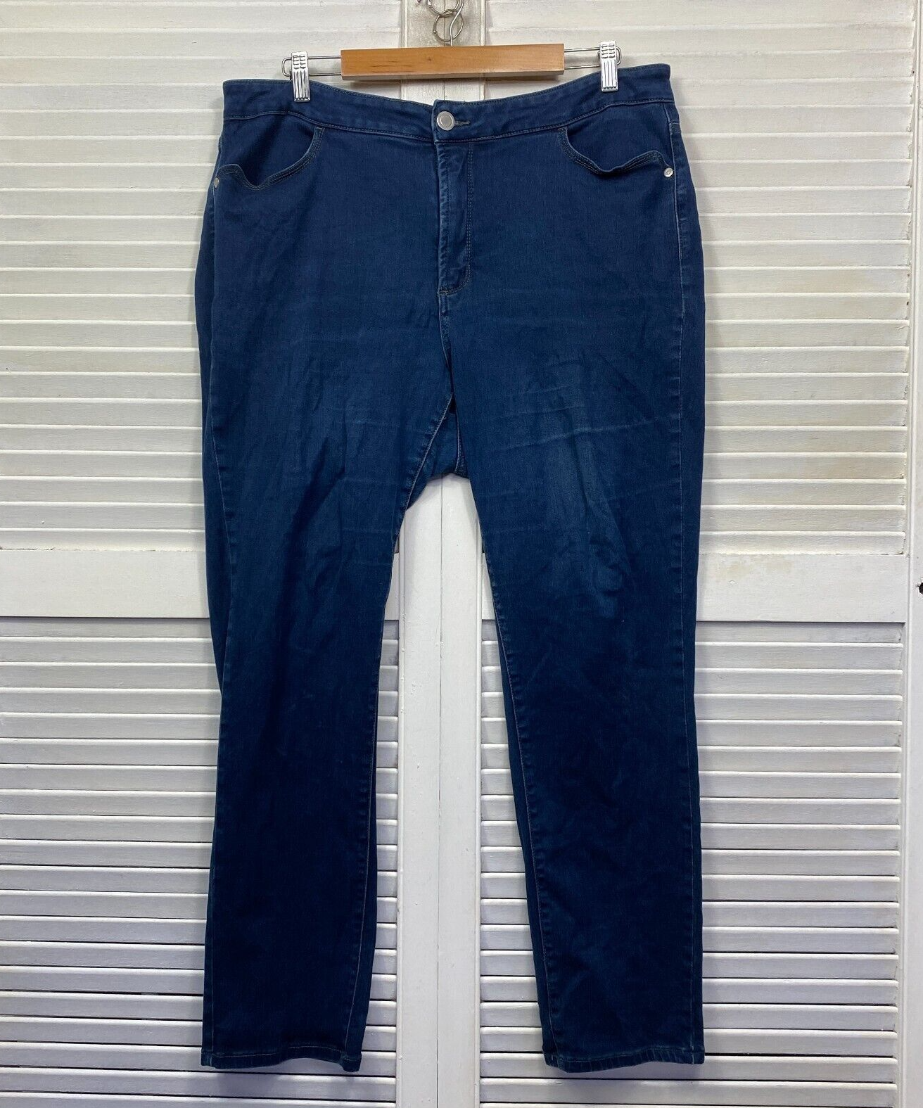 beme Jeans Pants Size 18 Plus Blue Pockets Denim Zip Fly