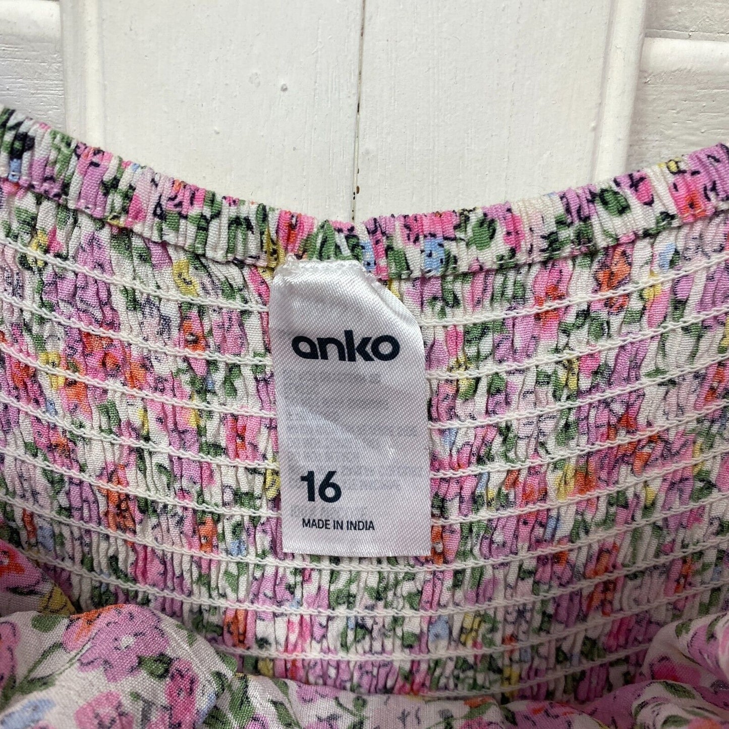 Anko Maxi Dress Size 16 Short Sleeve Multicoloured Floral Long Viscose