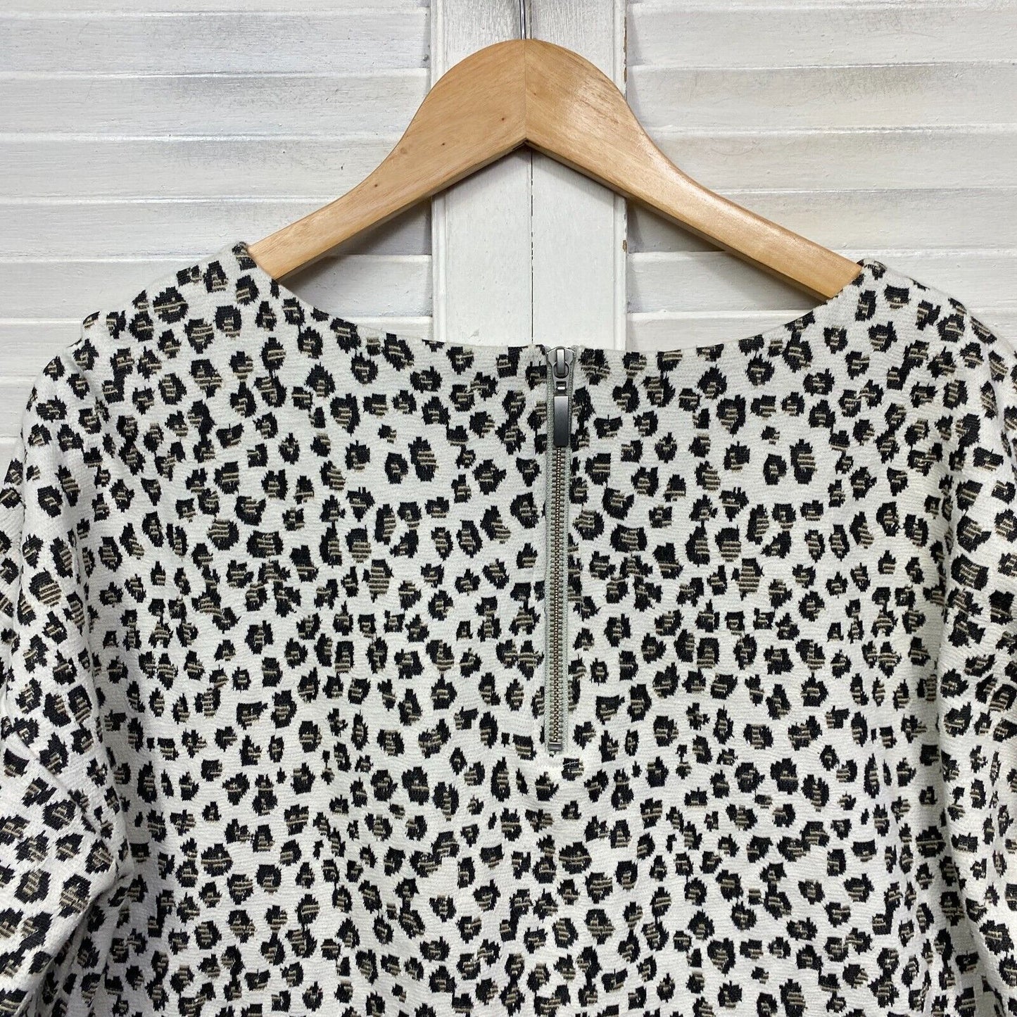 Sussan Top Large Size 14 Animal Print Long Sleeve Cotton Blend