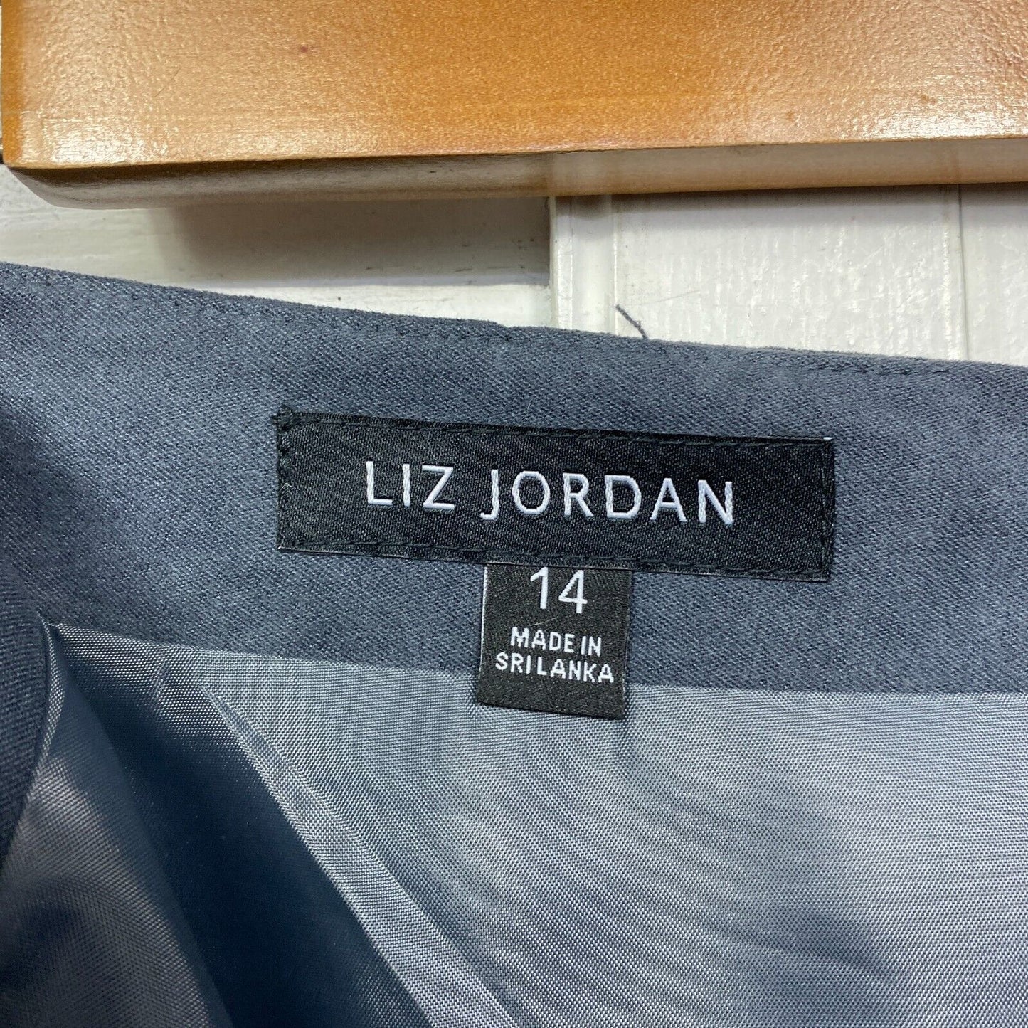 Liz Jordan Skirt Size 14 Grey Midi Length A-line Zip