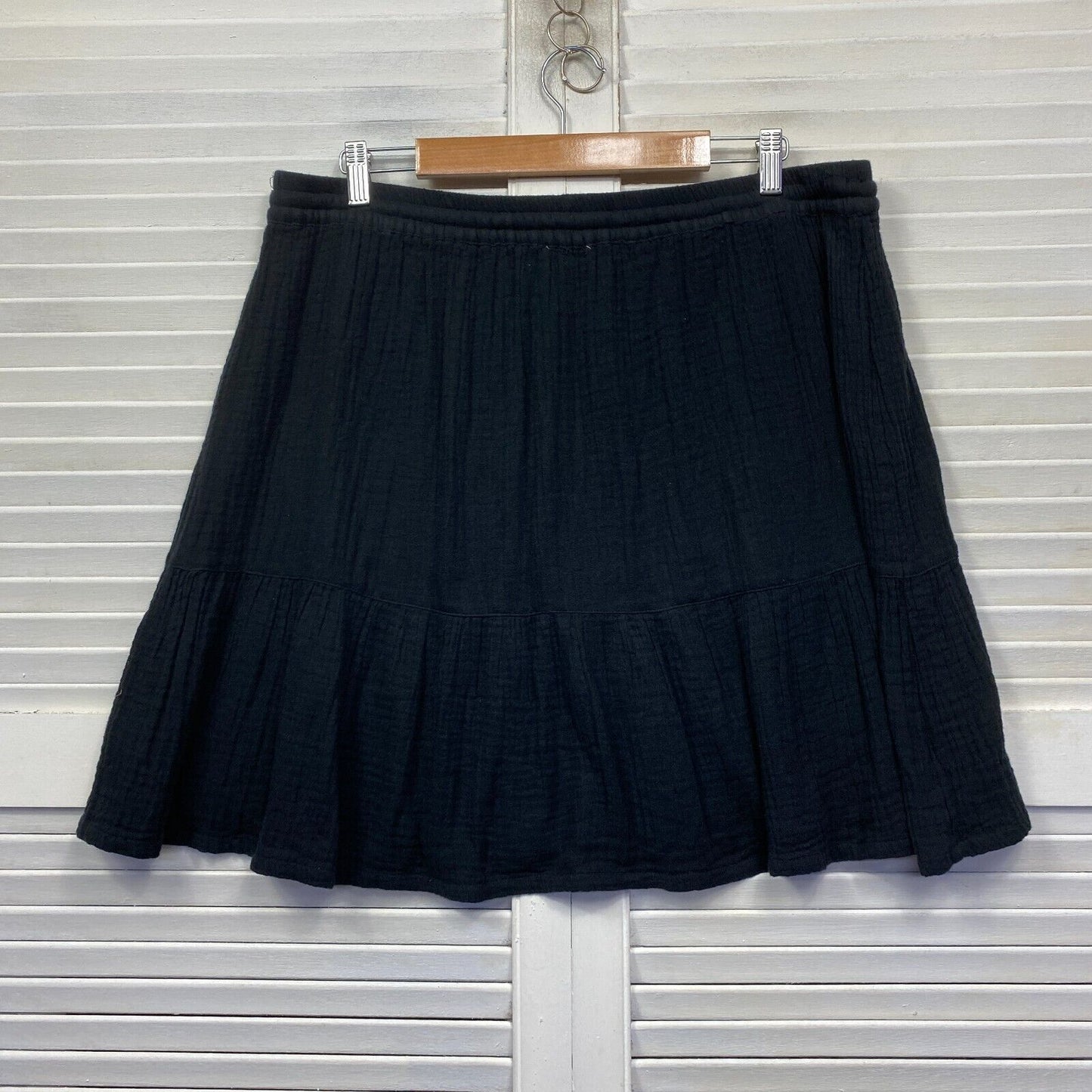 Lily Loves Mini Skirt Size 18 Plus Black Short Length Cotton