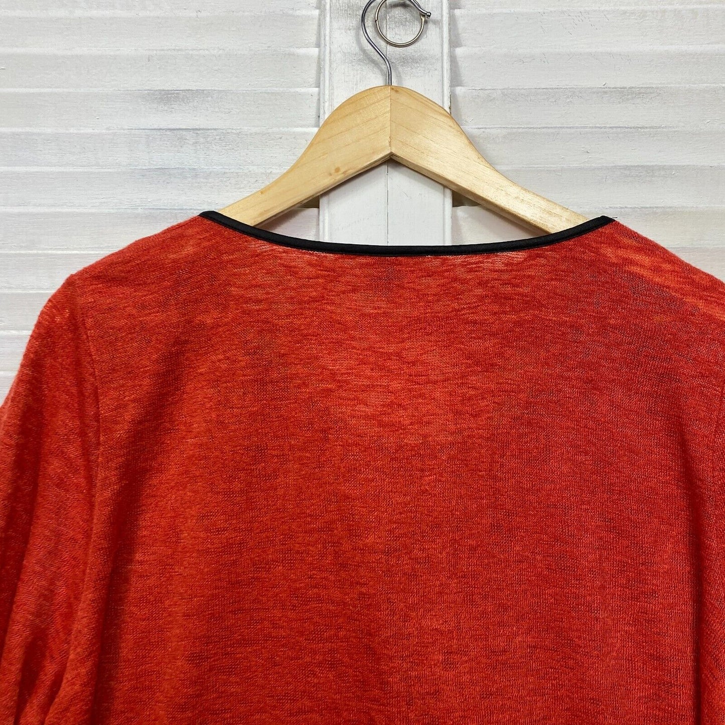 Taking Shape Top Size 18 Plus Medium Orange Long Sleeve