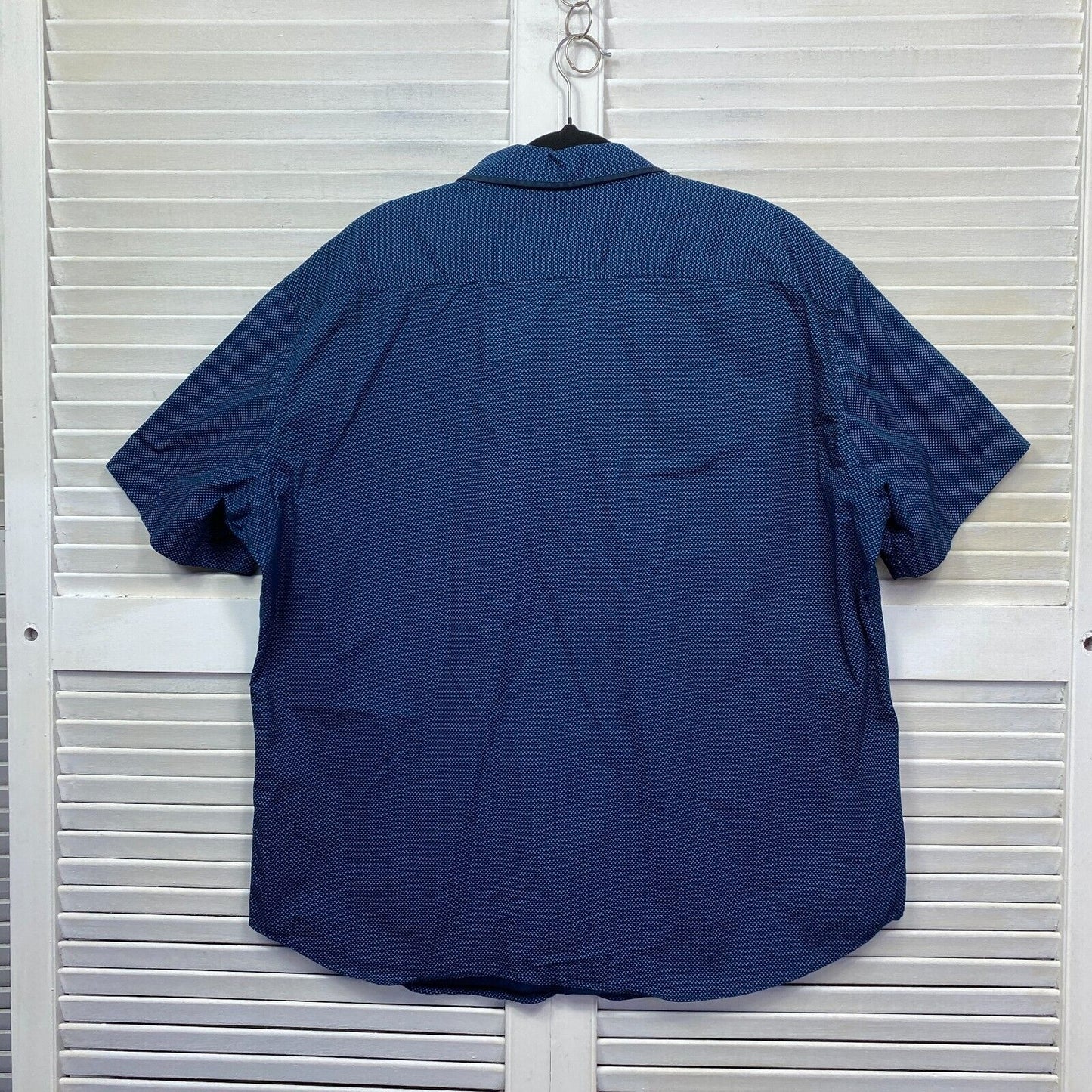 Connor Shirt Mens Size 3XL Plus Blue Classic Fit Short Sleeve Button Up Cotton