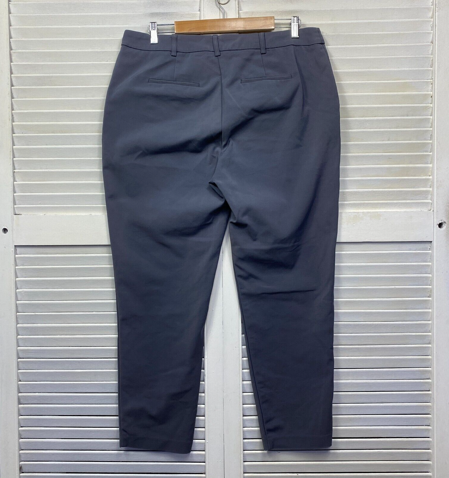 Preview Pants Size 16 Plus Grey Zip Fly Office Work Straight Leg