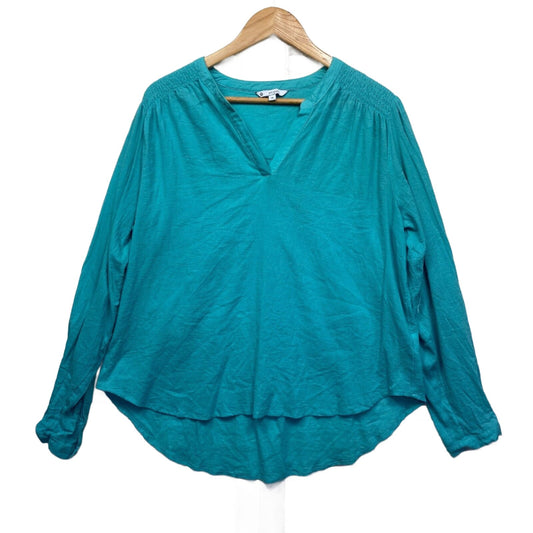 Target Top Size 16 Aqua Long Sleeve Cotton Preloved