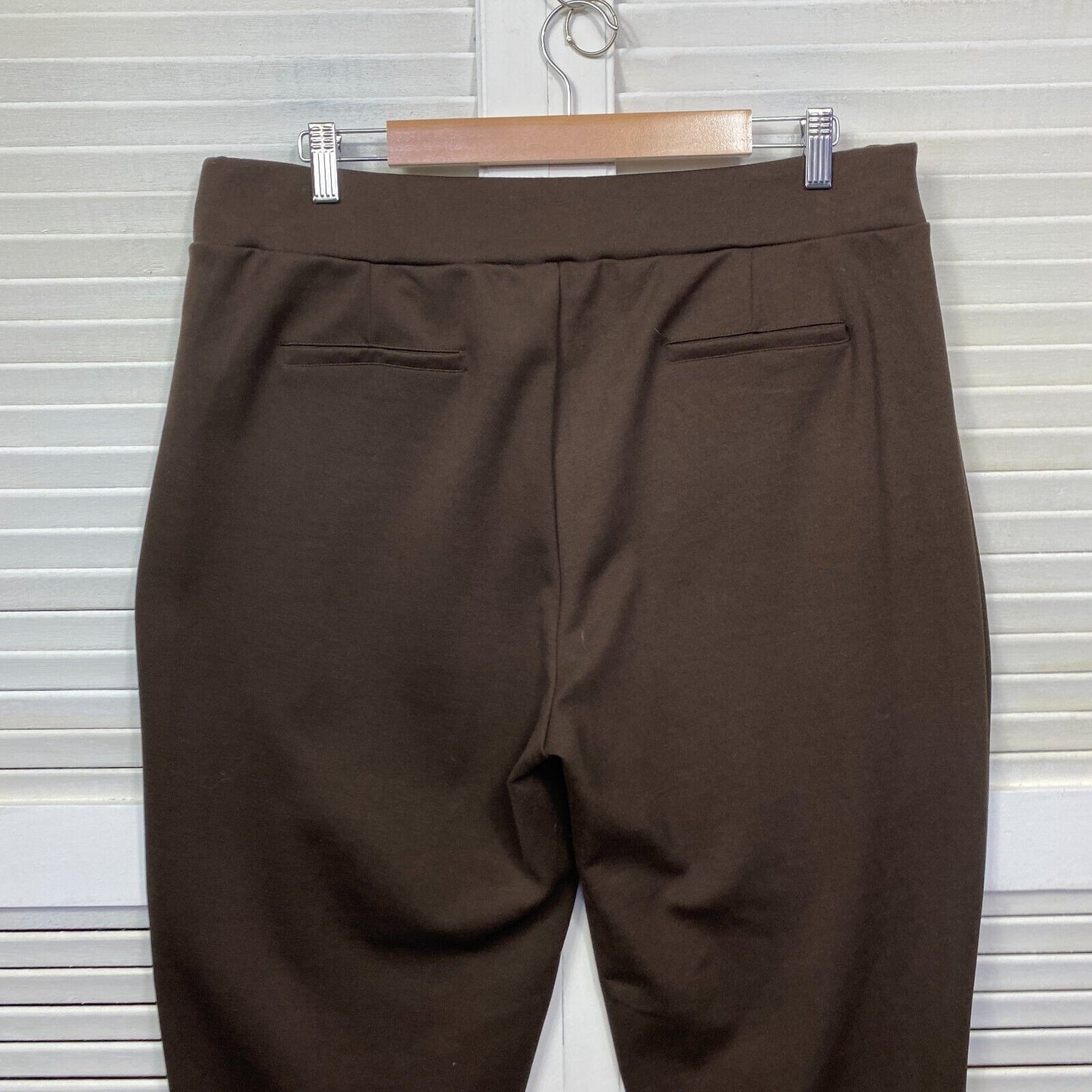 Noni B Pant Size 18 Plus Brown Chocolate Office Pull On