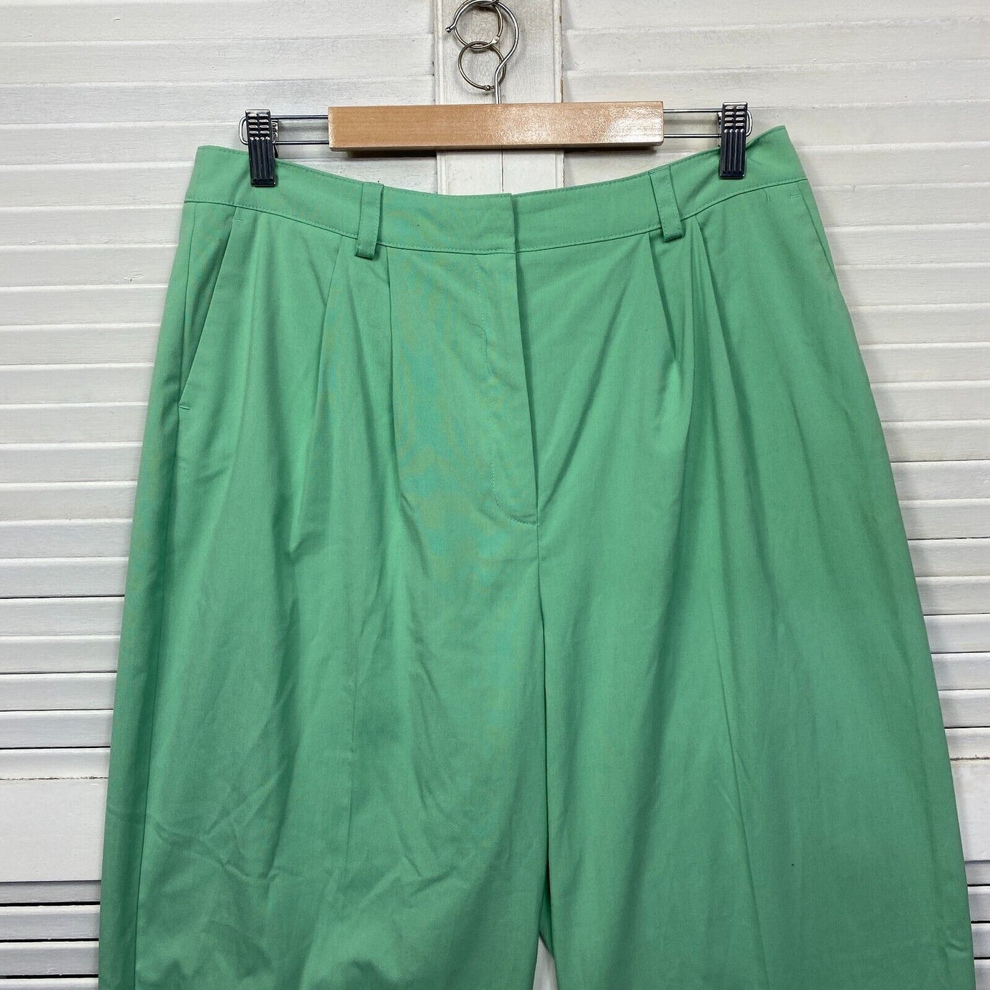 Lily Loves Pants Size 14 Green Pockets Pleated Full Length