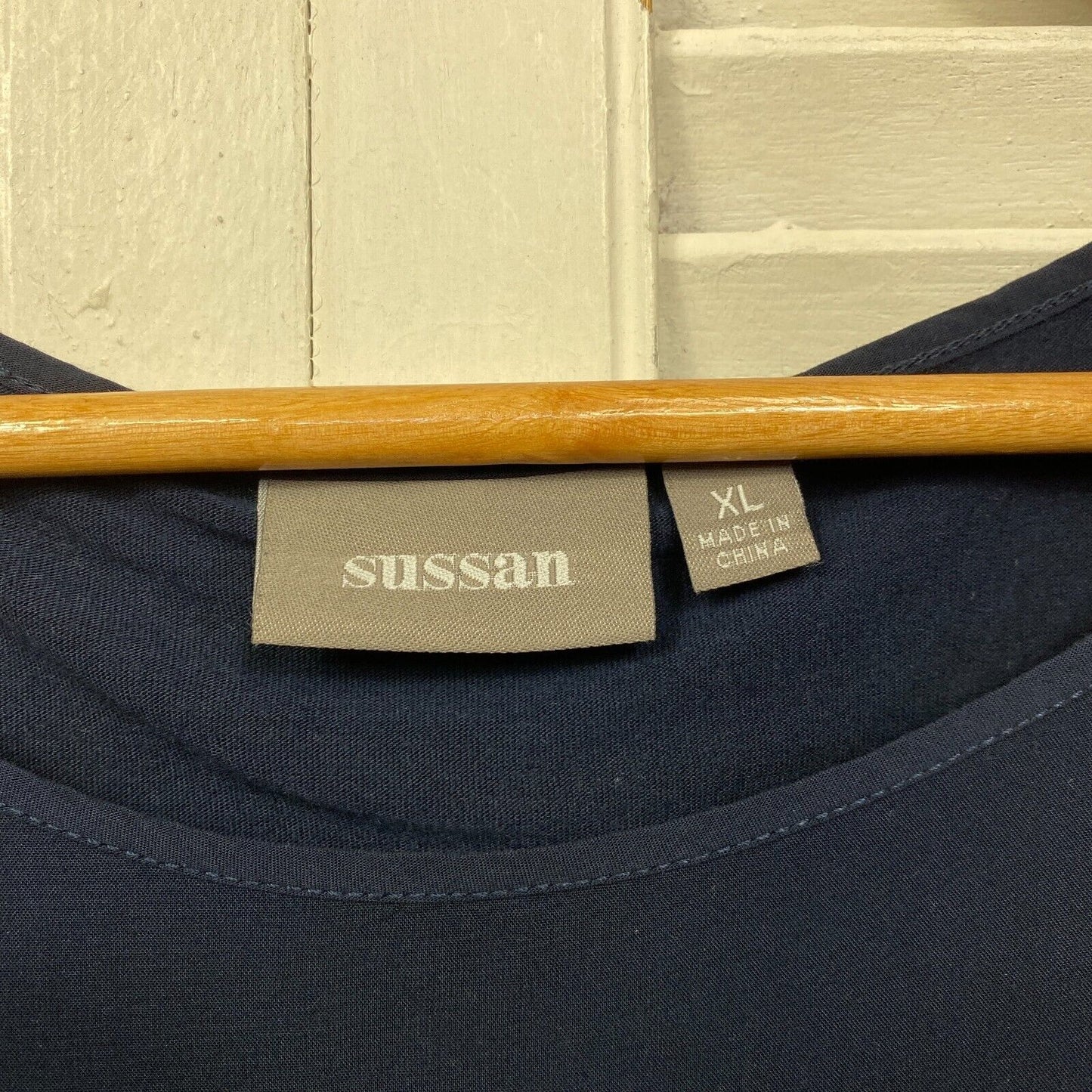 Sussan Top Size XL Plus Blue Navy Sleeveless Viscose