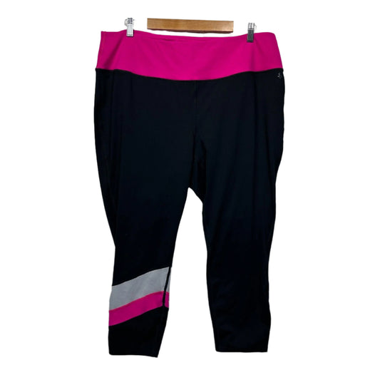 Torrid Leggings Size 3 24 26 Plus Black Pink Cropped Activewear