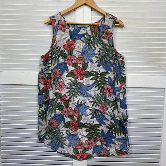 Katies Top Size 16 Floral Sleeveless Multicoloured Preloved