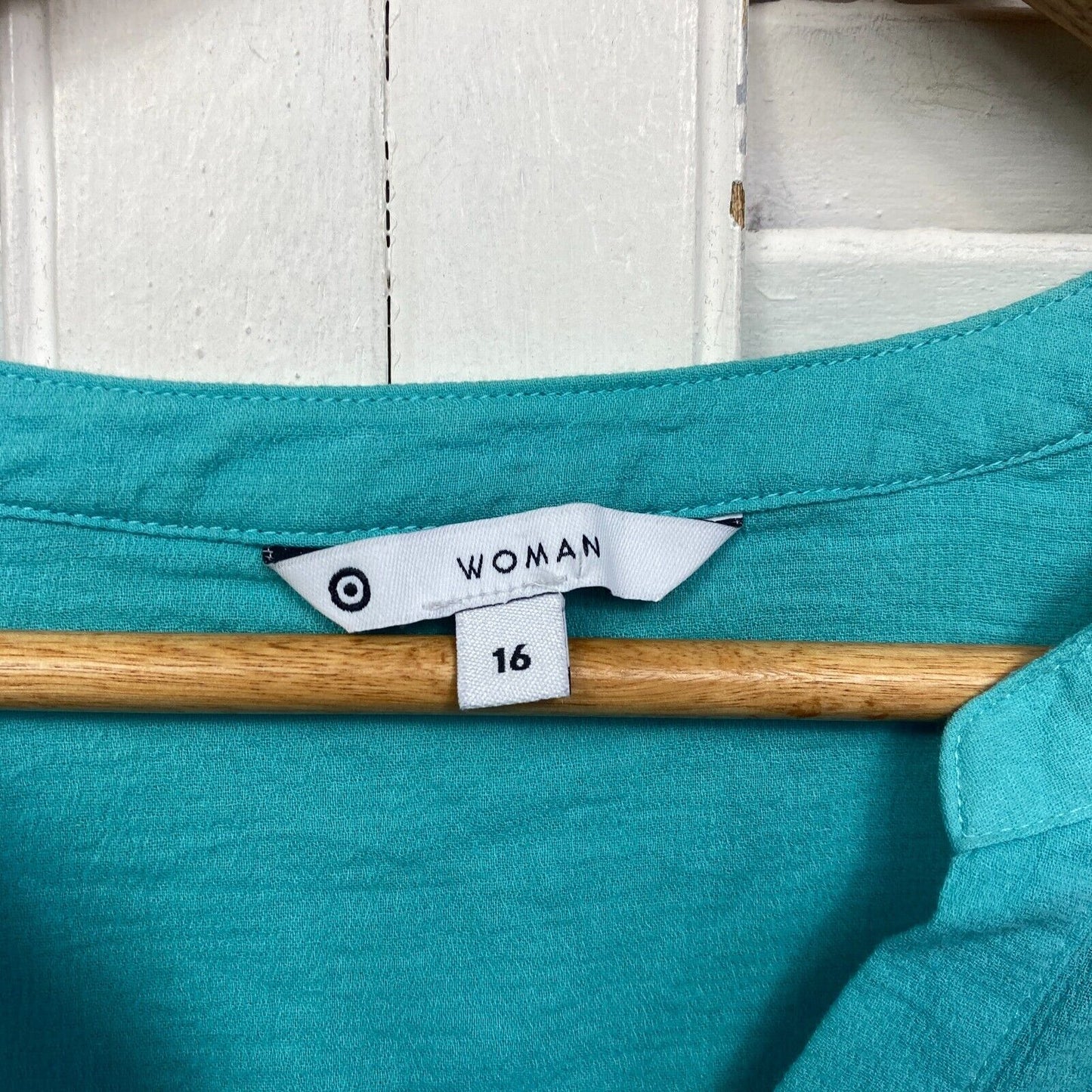 Target Top Size 16 Aqua Long Sleeve Cotton Preloved