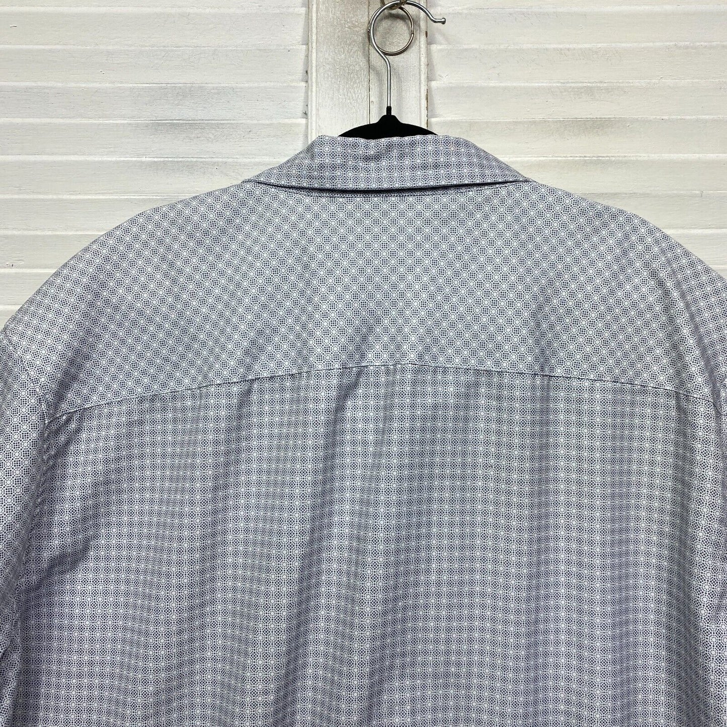 Joe & Co Shirt Mens 5XL Plus Grey Short Sleeve Button Up Soft Touch