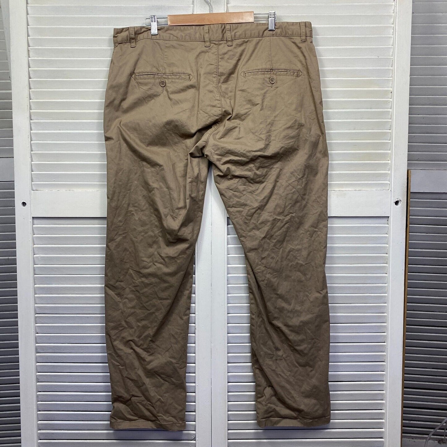 Johnny Bigg Pants Mens 42 Plus Big & Tall Beige Pockets Casual Cotton Preloved