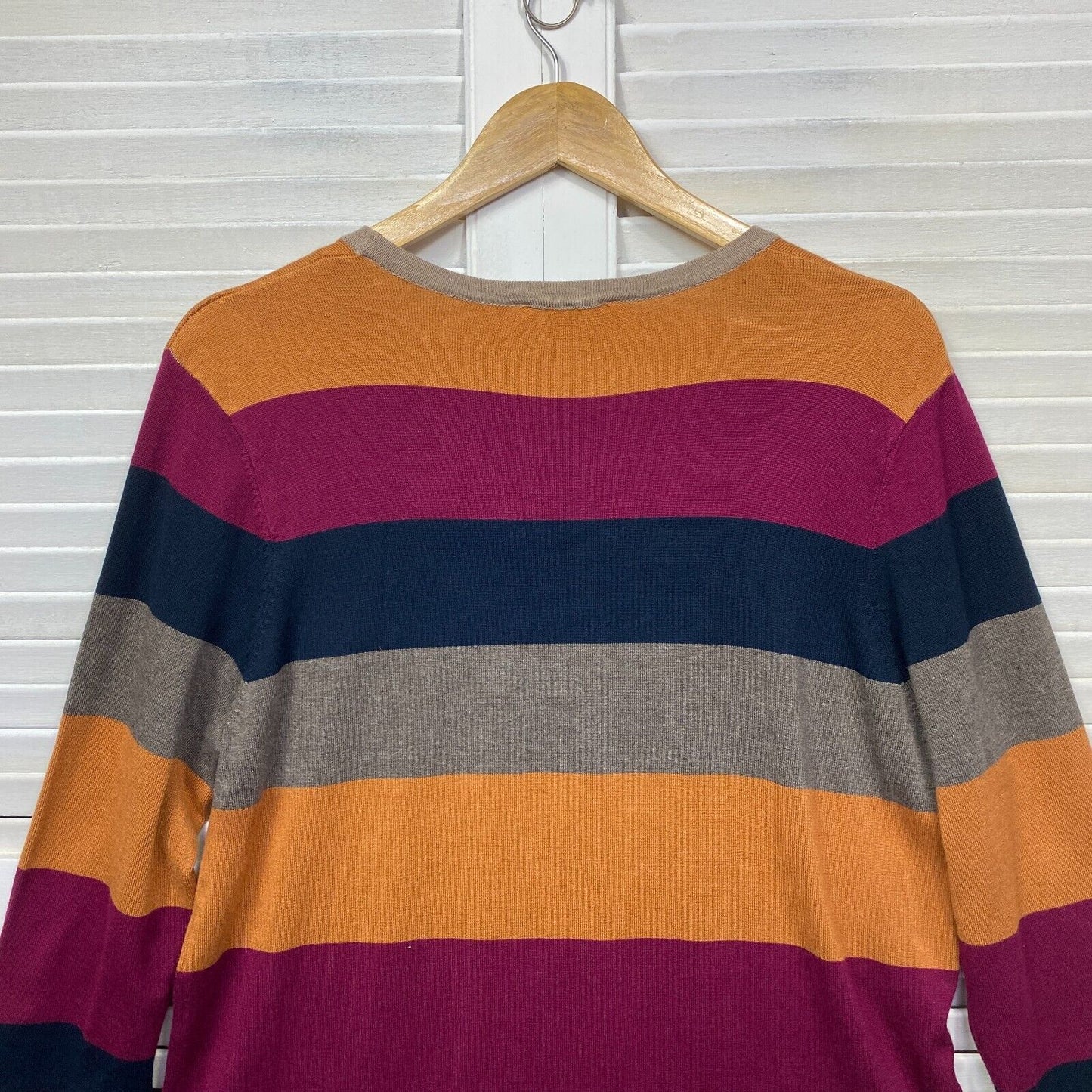 Suzanne Grae Knit Dress Size Large Striped Multicoloured Long Sleeve