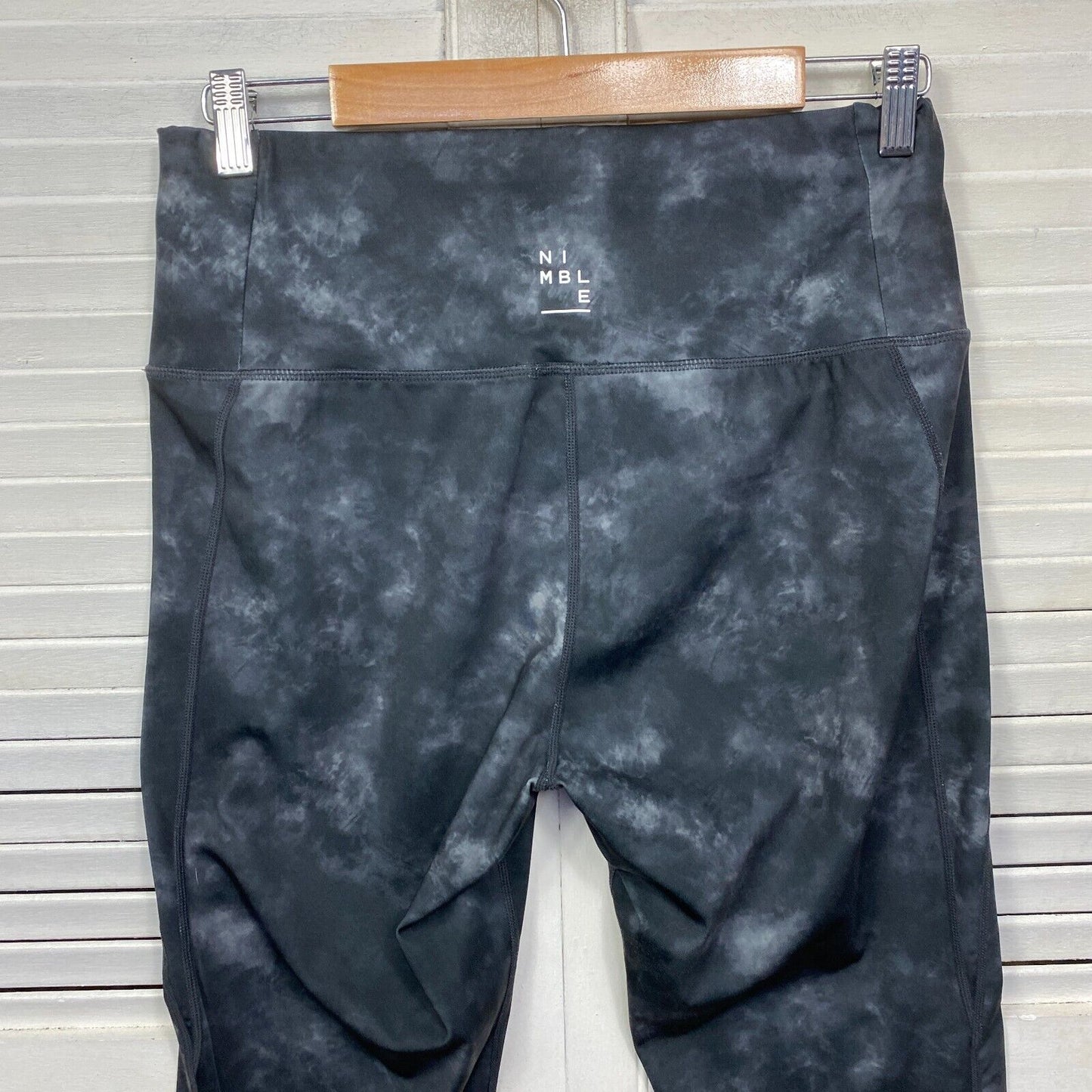 Nimble Activewear Leggings Size 16 XL Grey Marble Print