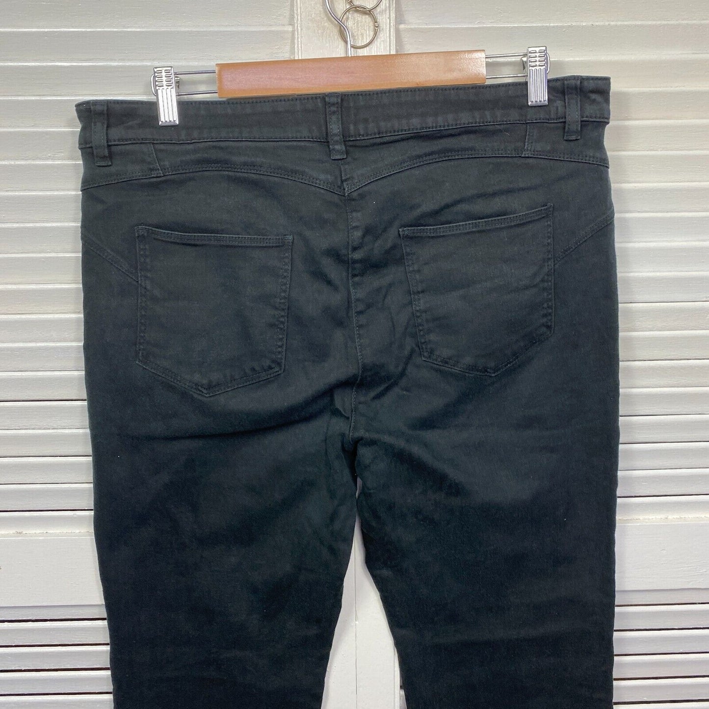 Marks & Spencer Jeans Size 16 18 Black Denim Slim Bootcut