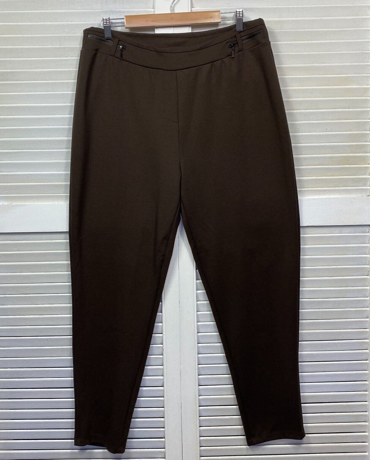 Noni B Pant Size 18 Plus Brown Chocolate Office Pull On